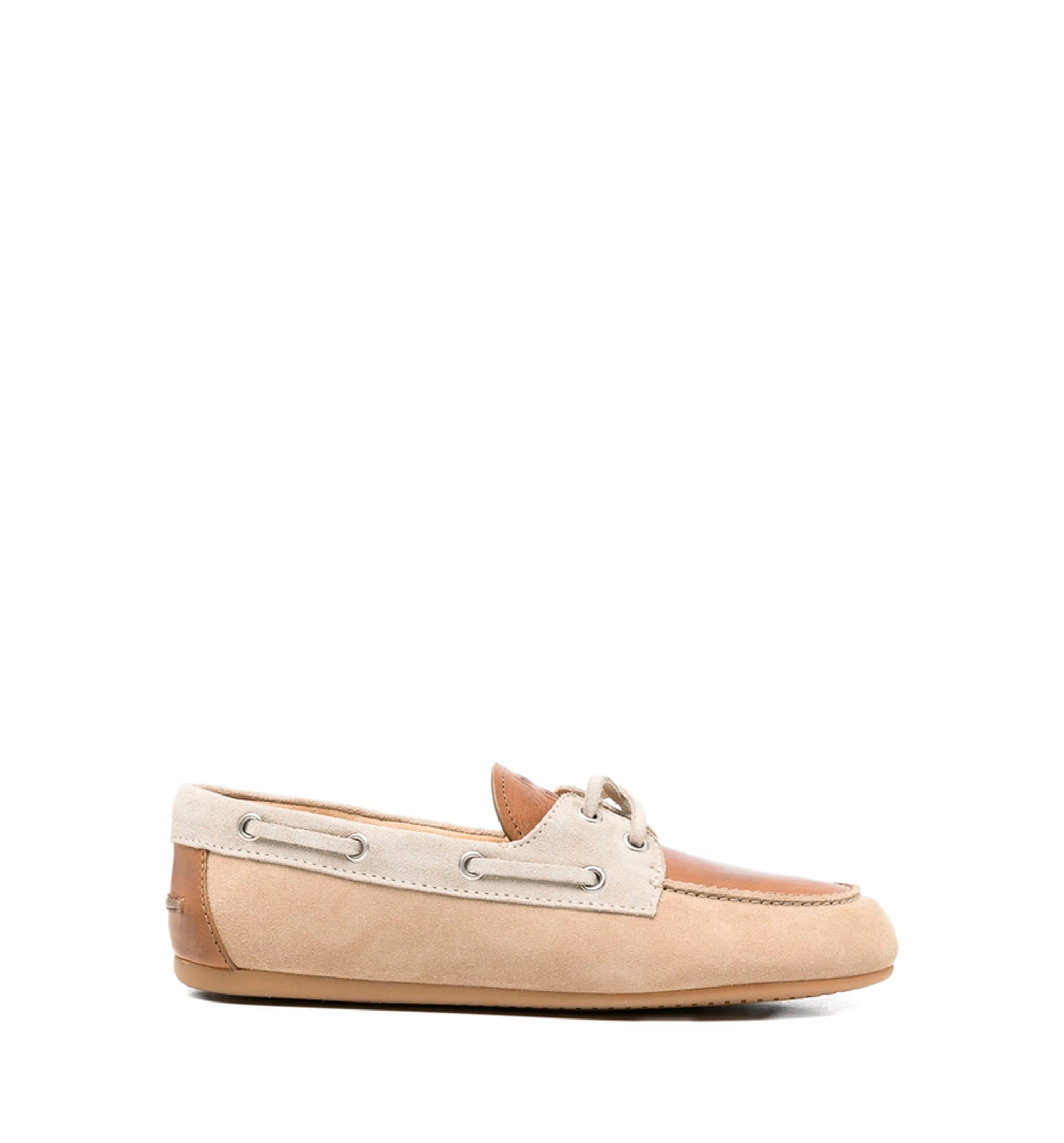 Lace-Up Boat Flat Shoes