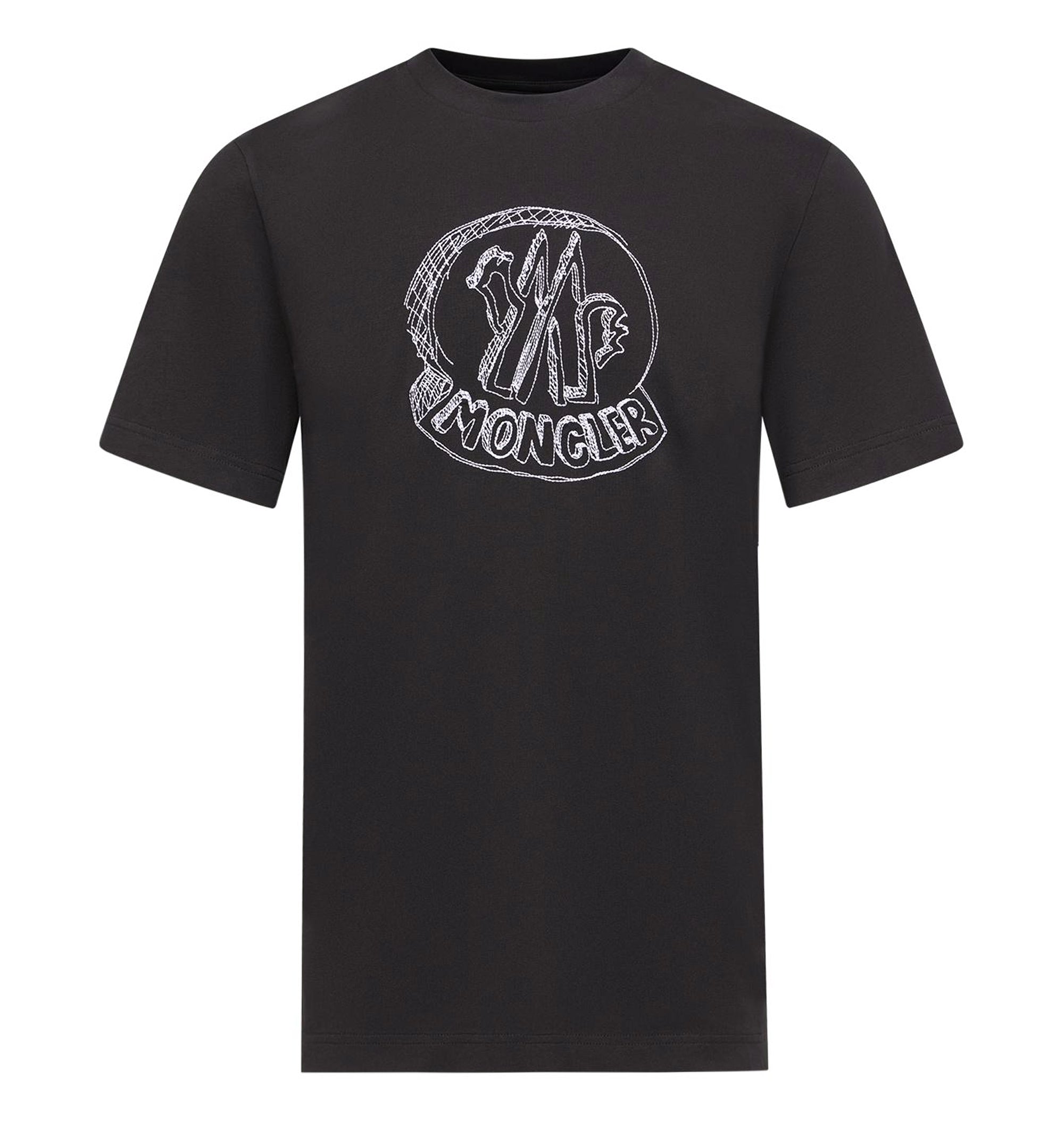 Sketch Embroidered Logo Cotton T-Shirt