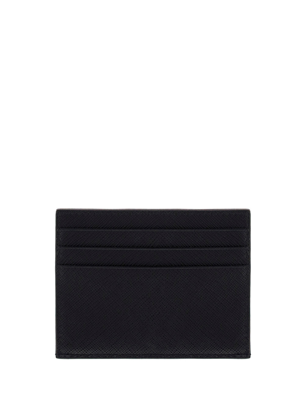 Saffiano Leather Card Holder - Black