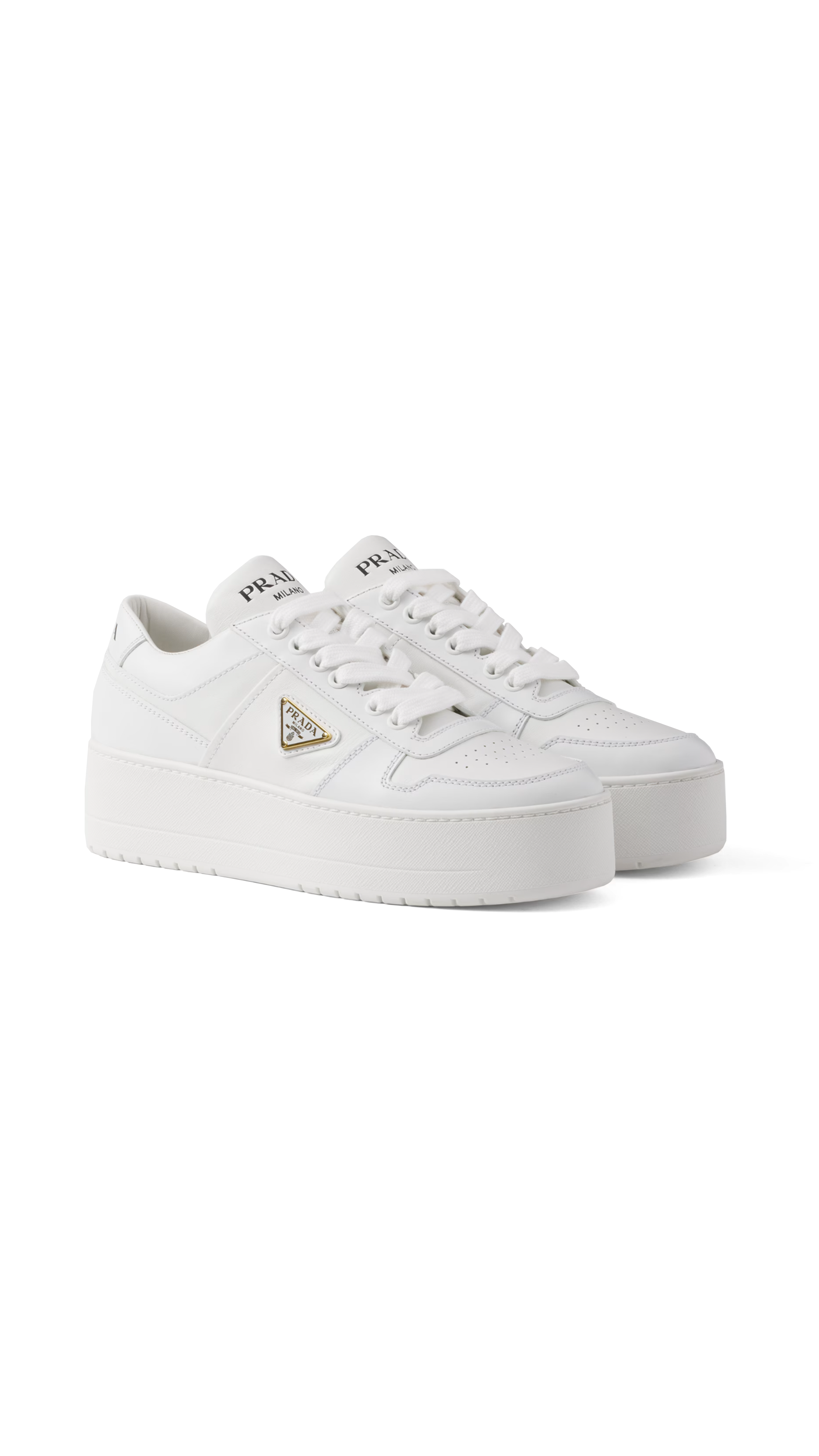 Downtown Bold Leather Sneakers - White