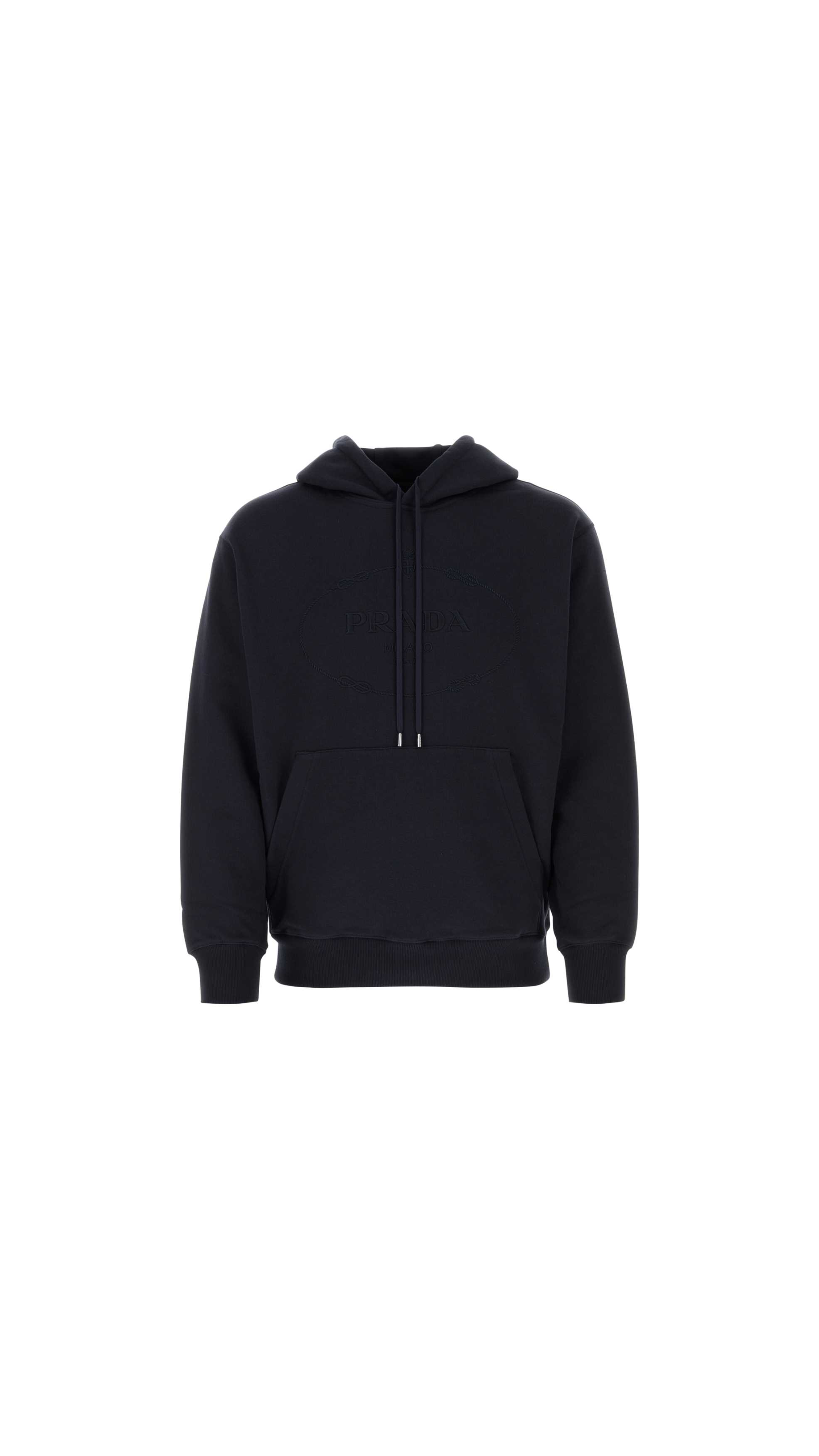 Cotton Fleece Hoodie - Blue