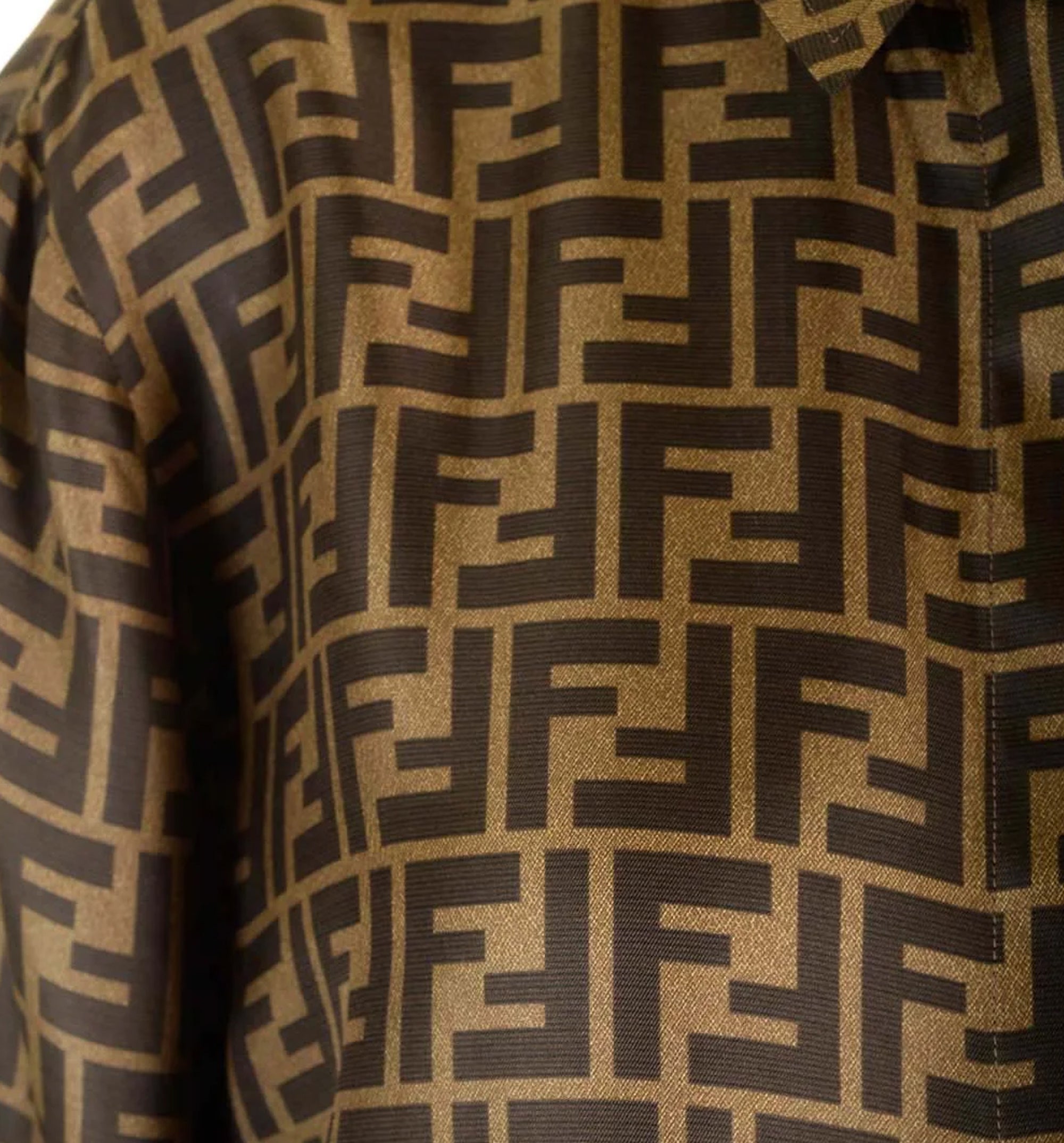 Fendi All-Over FF Jacquard Long-Sleeved Shirt