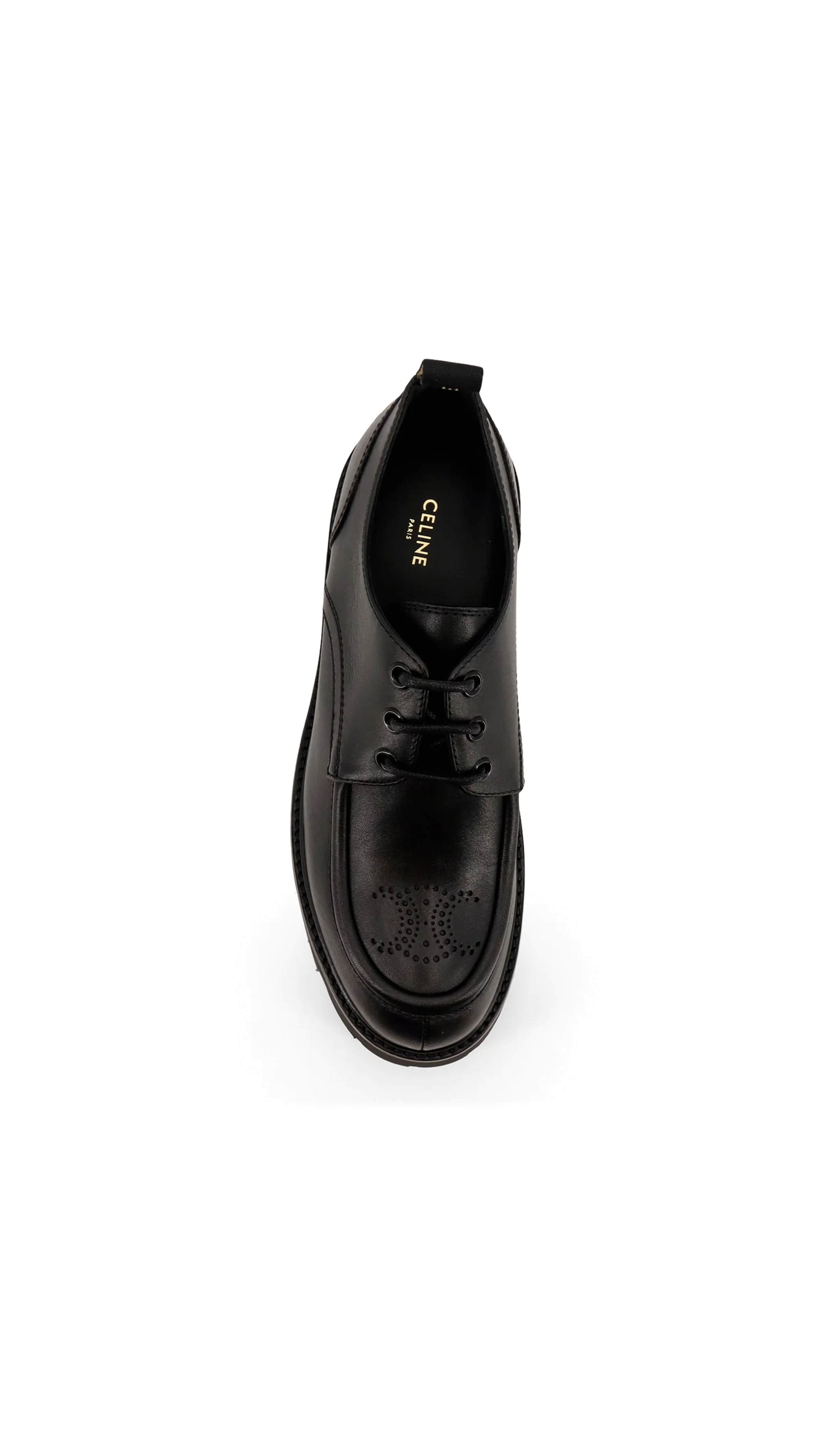 Triomphe Derbies in Shiny Bull - Black