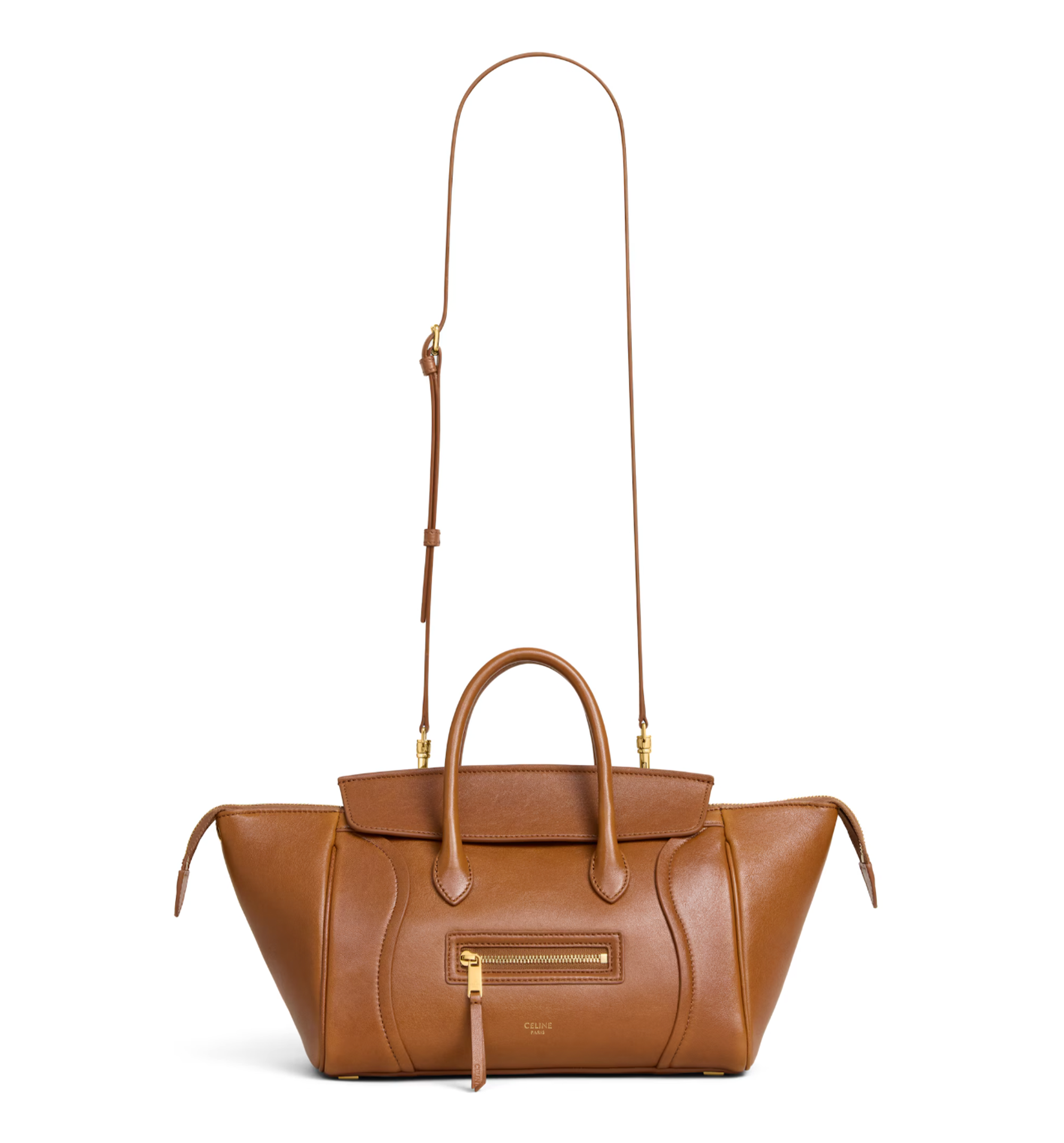 Small New Luggage in Supple Shiny Lambskin