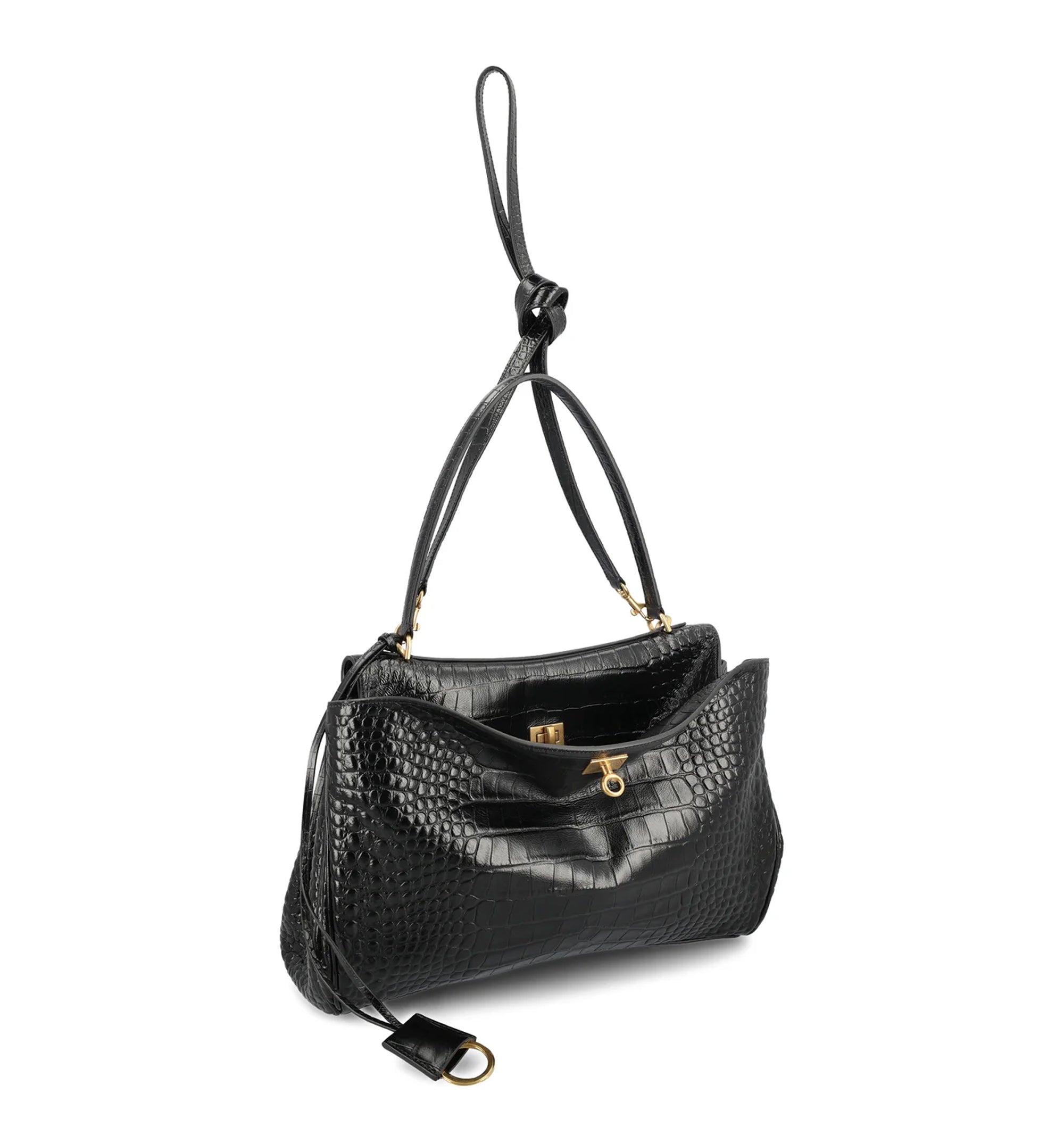 Rodeo Handbag Medium in Crocodile-Embossed Calfskin
