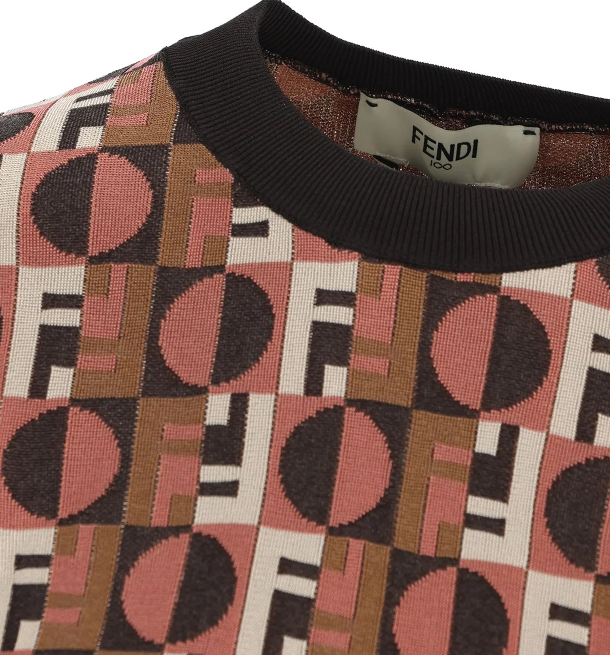 Fendi FF Jacquard Short Sleeved Jumper
