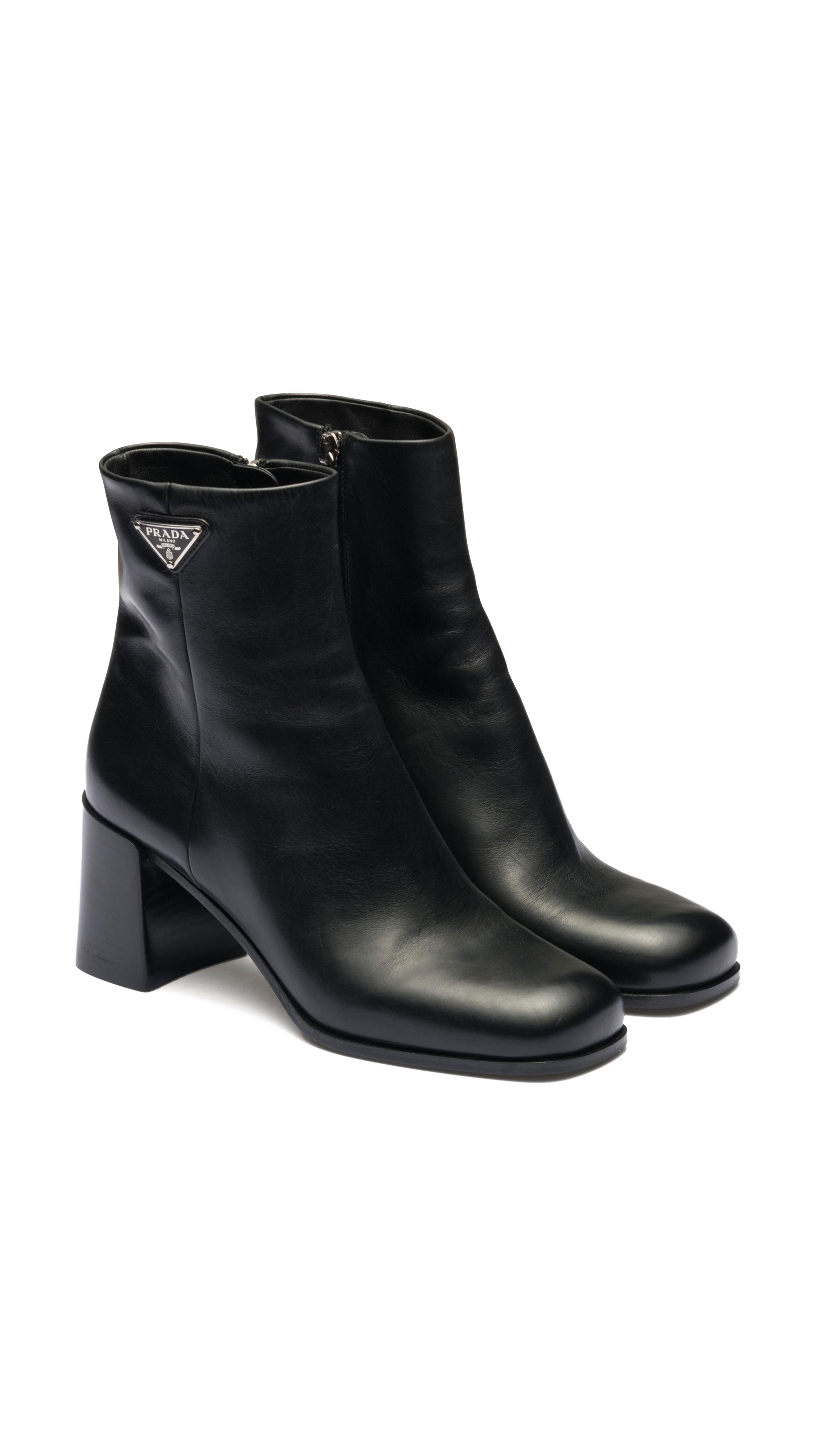 Leather Booties - Black