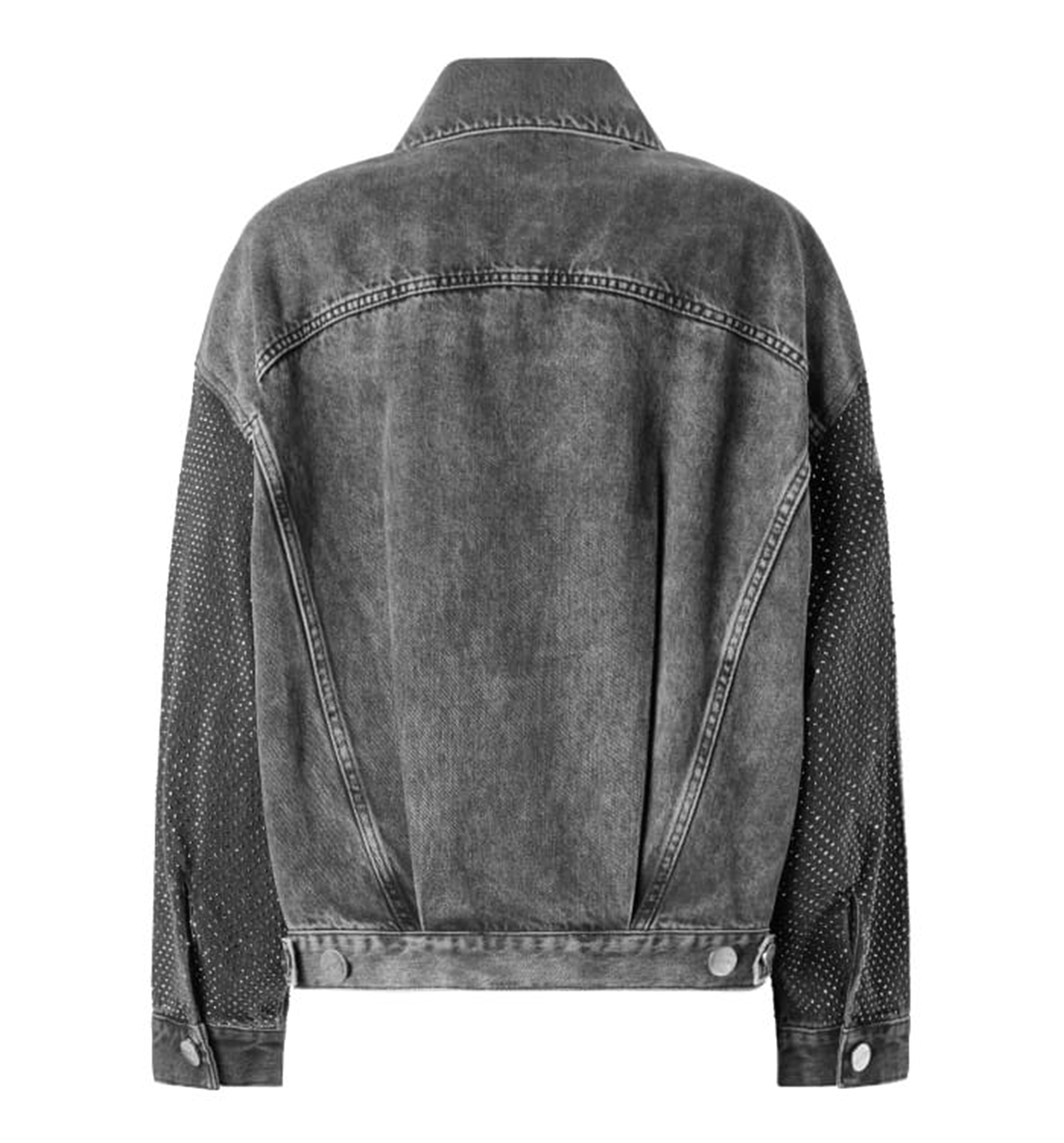 Denim Trucker Jacket with Mini Studs