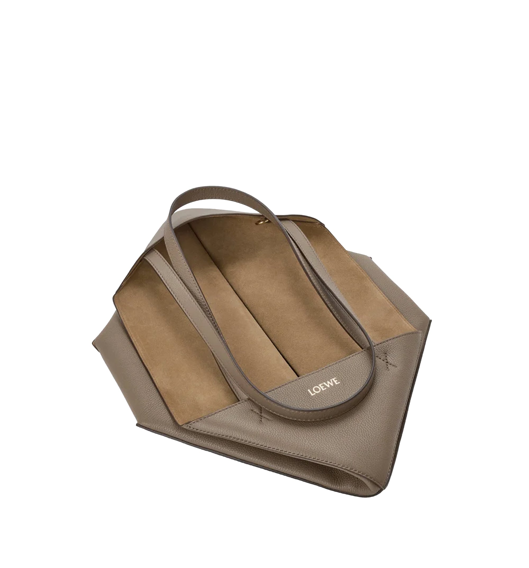 Medium Horizontal Puzzle Fold Tote In Soft Grained Calfskin