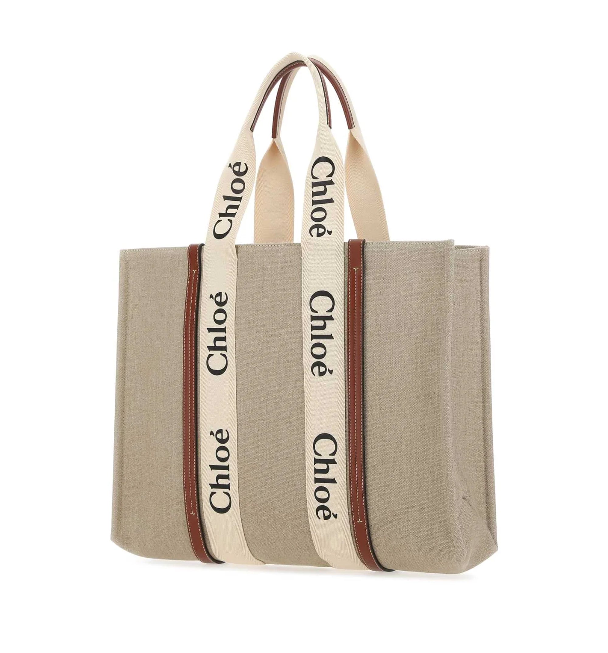 Large Woody Tote Bag in Linen