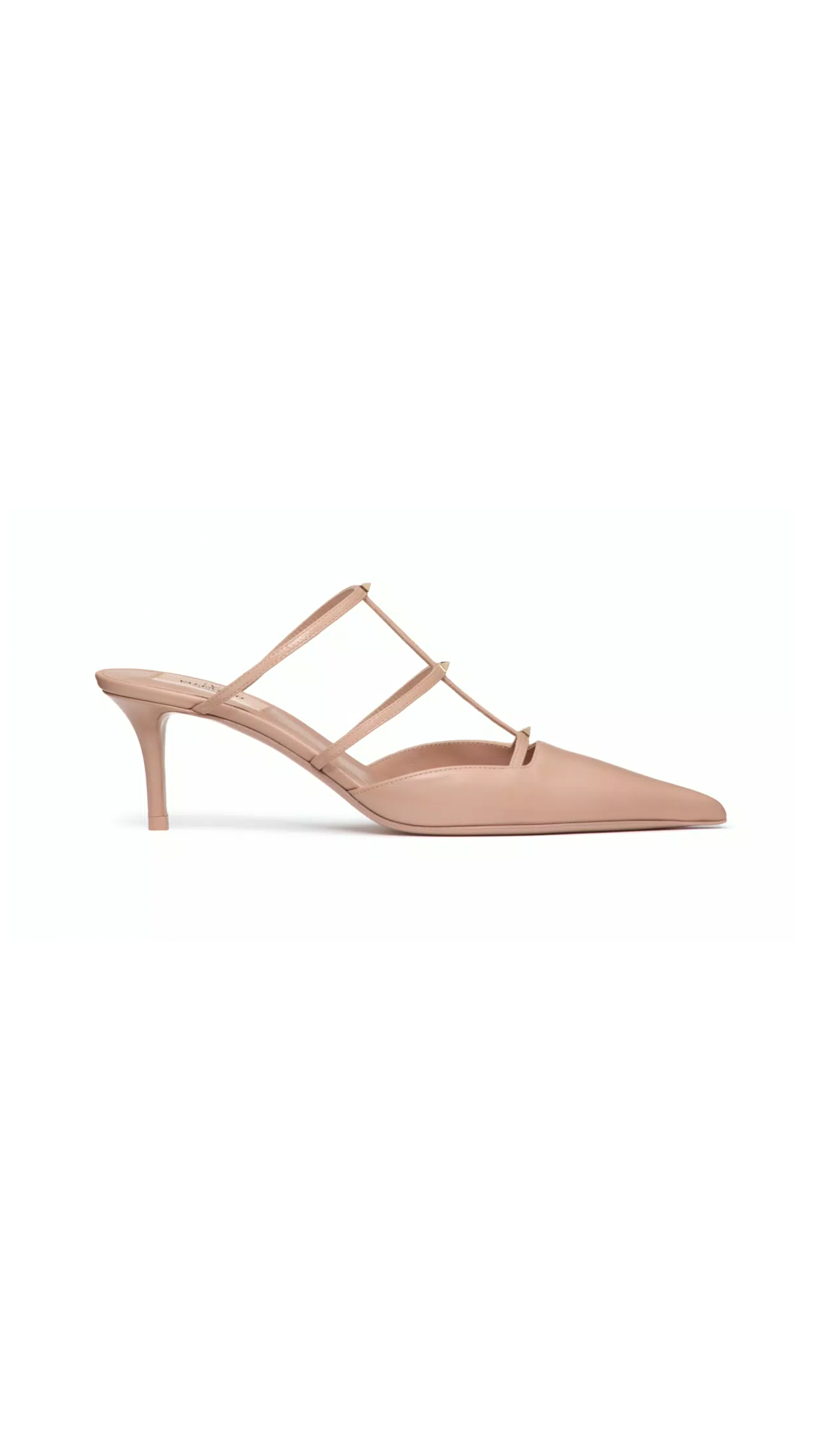 Rockstud Wispy Mules - Rose Cannelle