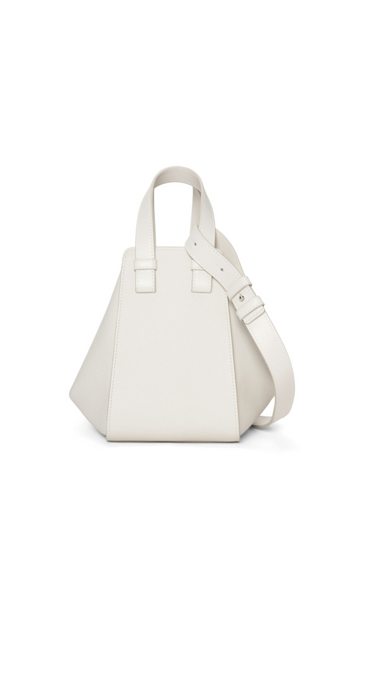 Compact Hammock Bag in Classic Calfskin - Soft White