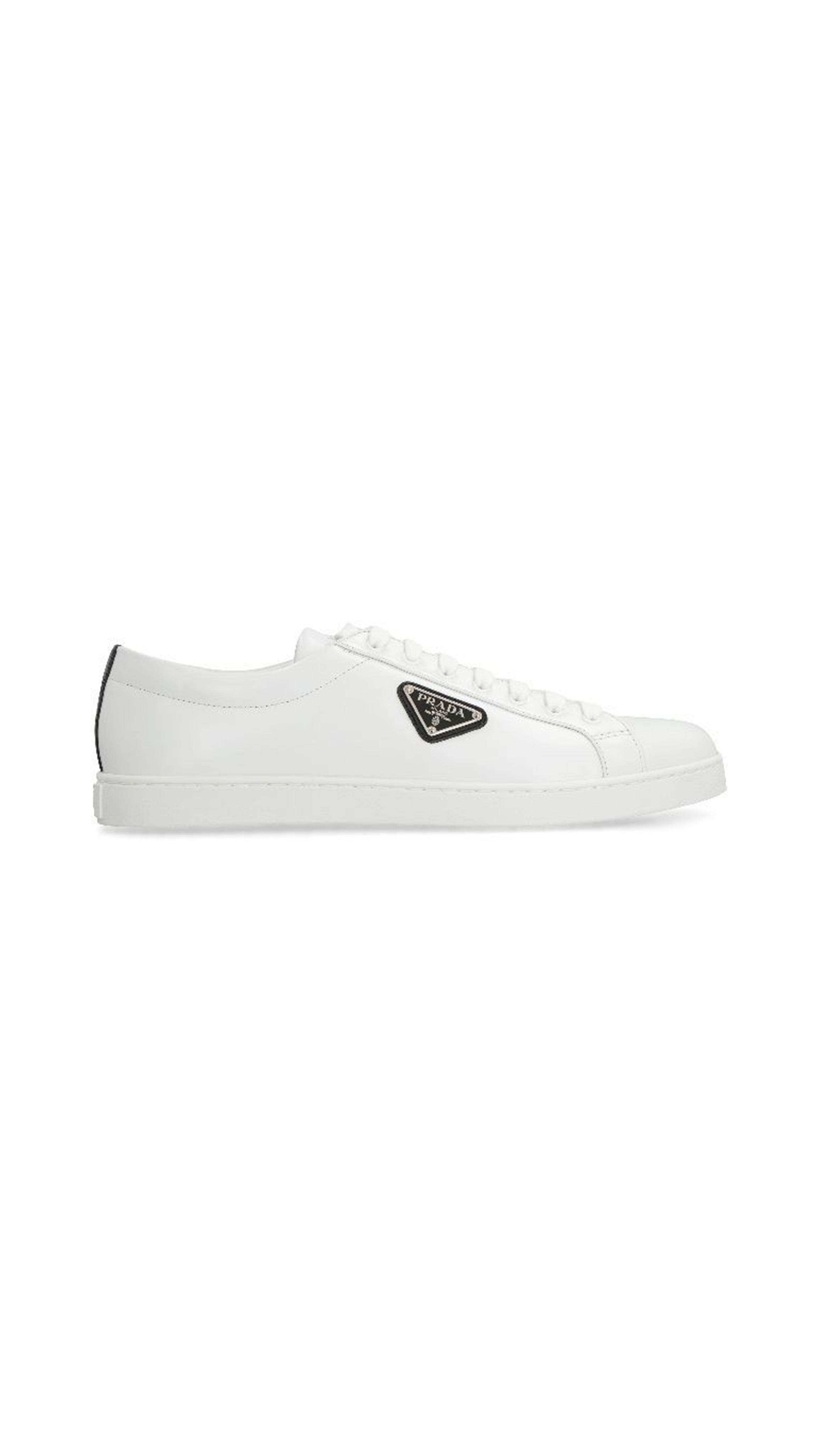 Brushed Leather Sneakers - White/Black