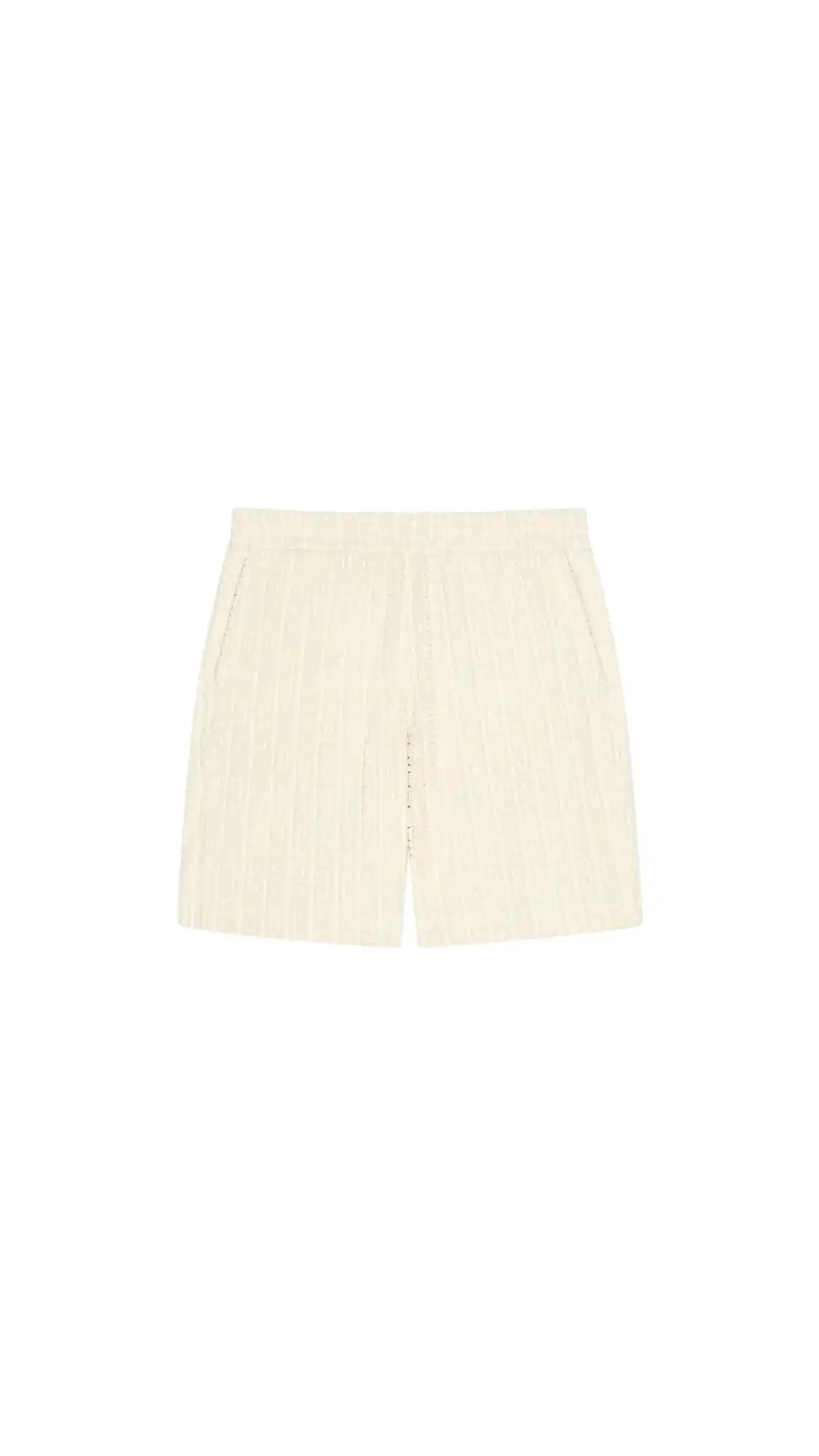 Bermuda Shorts In 4g Cotton Towelling - Ivory