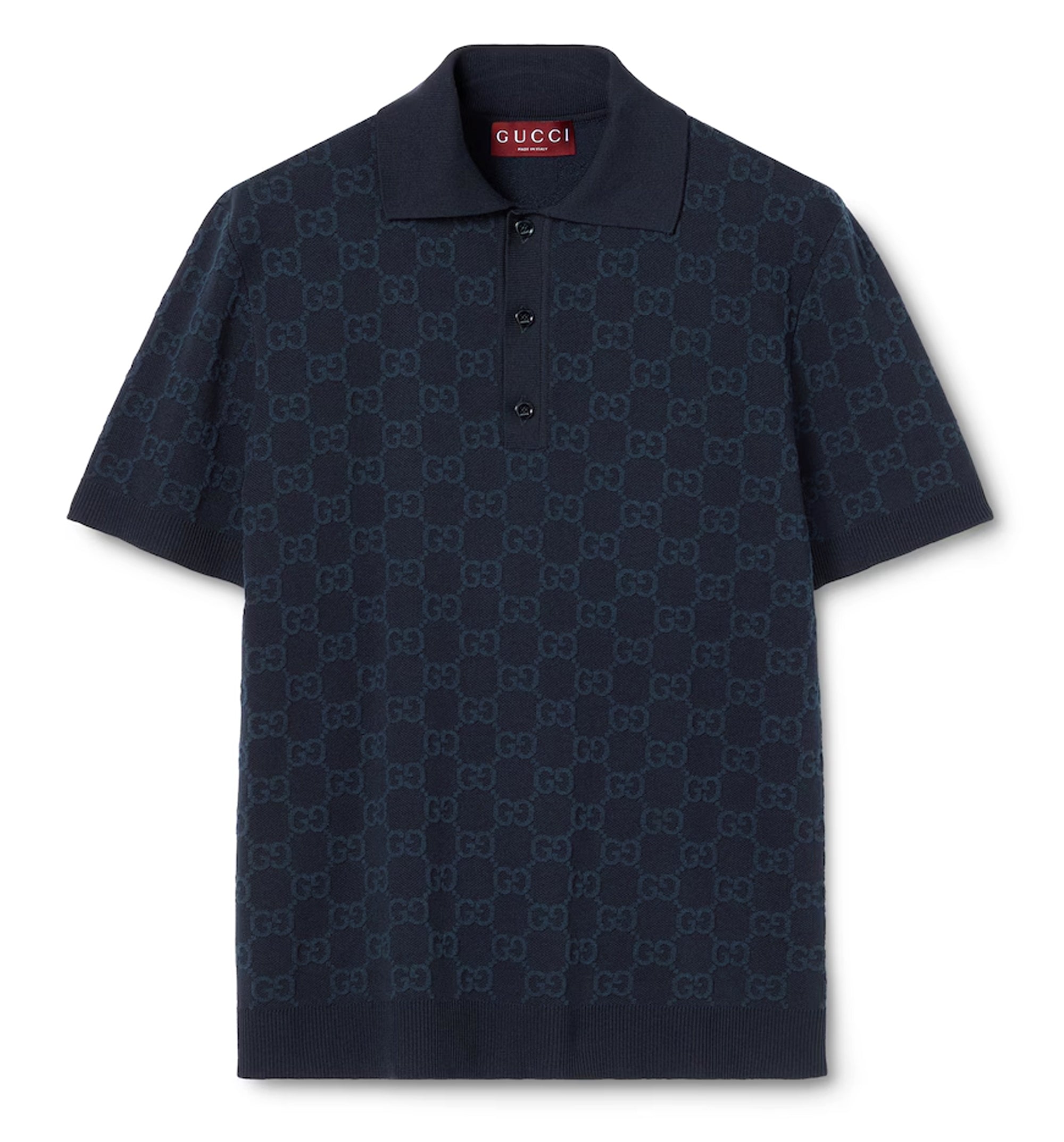 GG cotton silk jacquard polo shirt