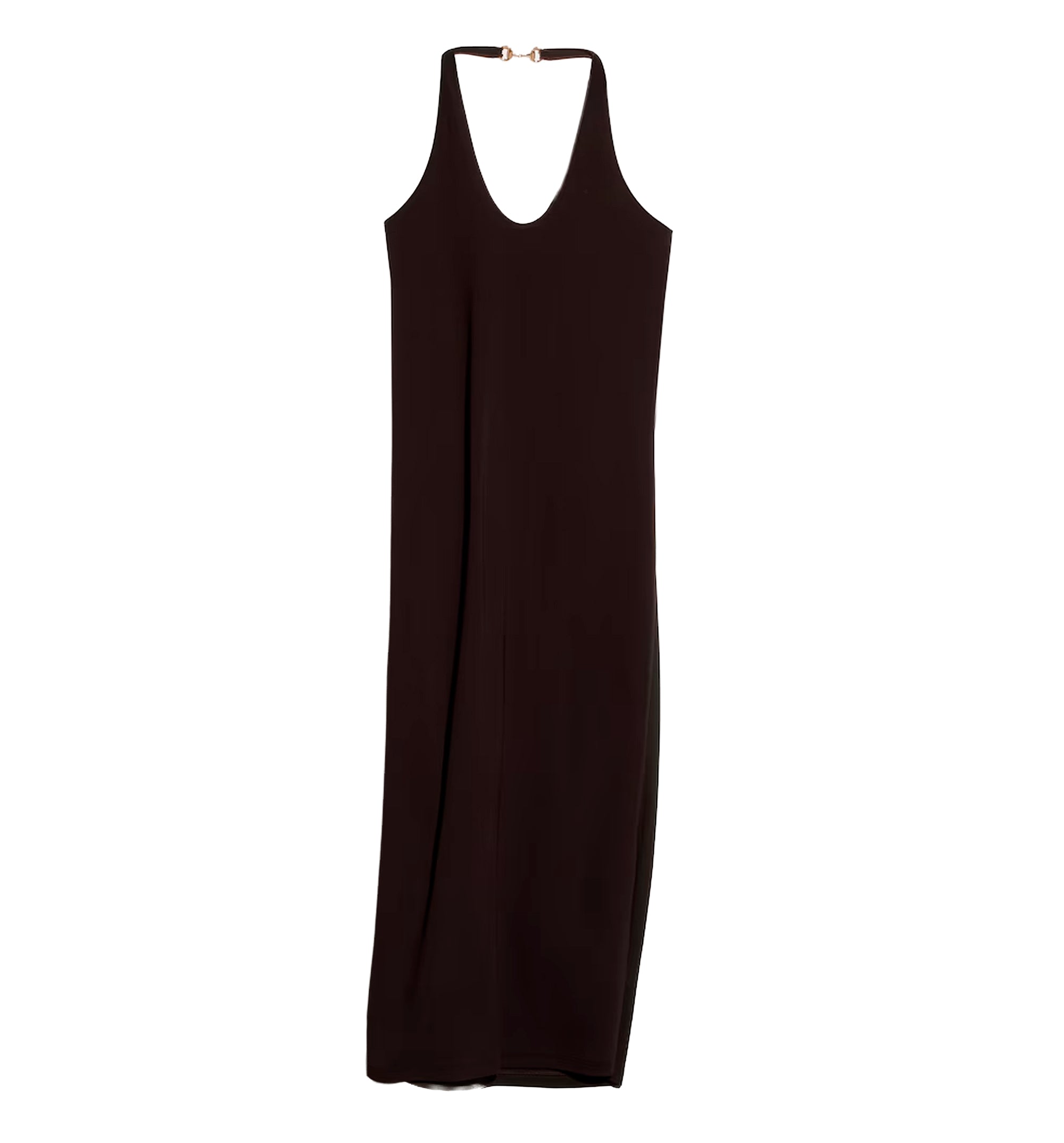 Viscose crêpe jersey dress with Horsebit