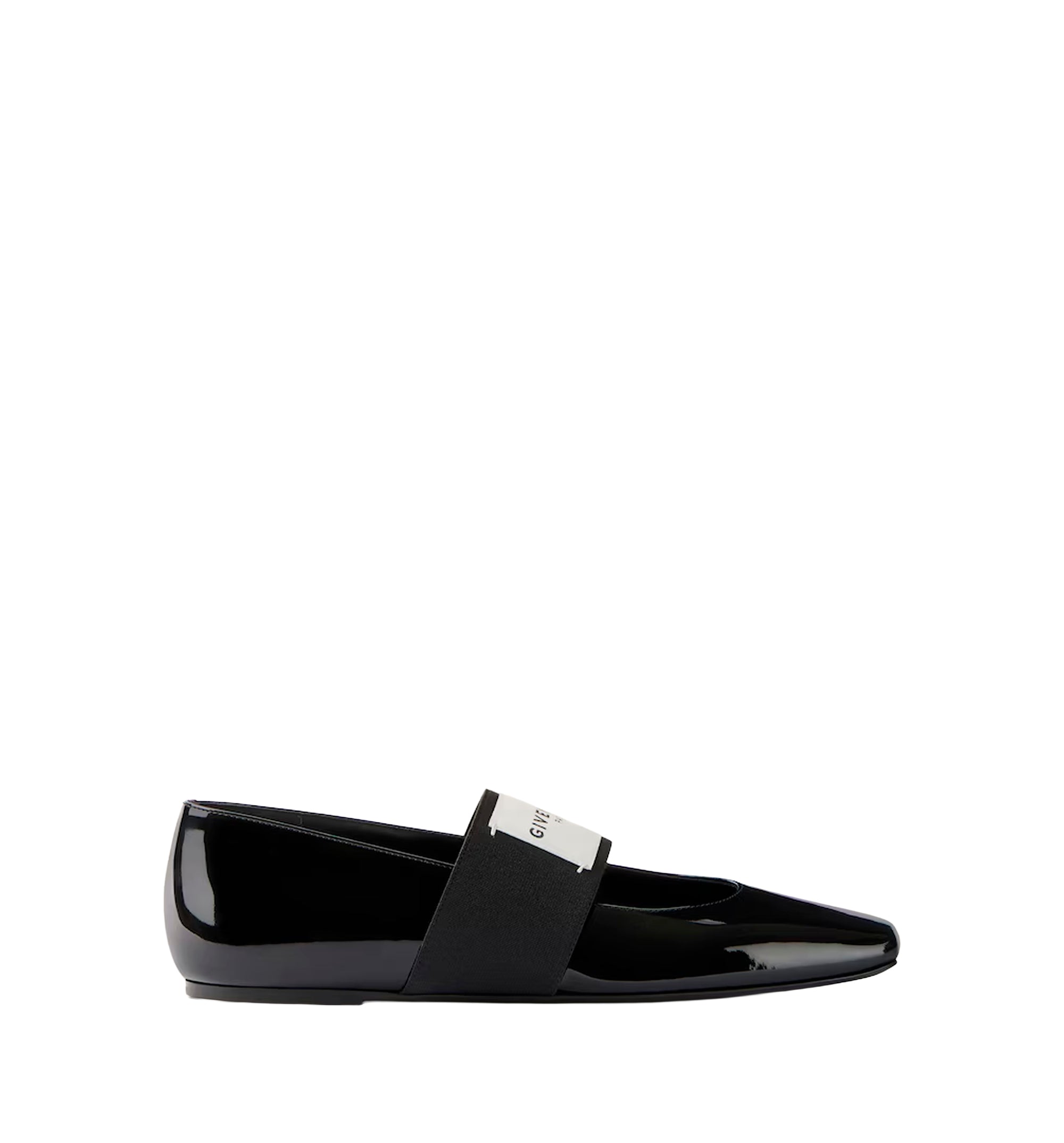Sliced Square ballerinas in patent leather