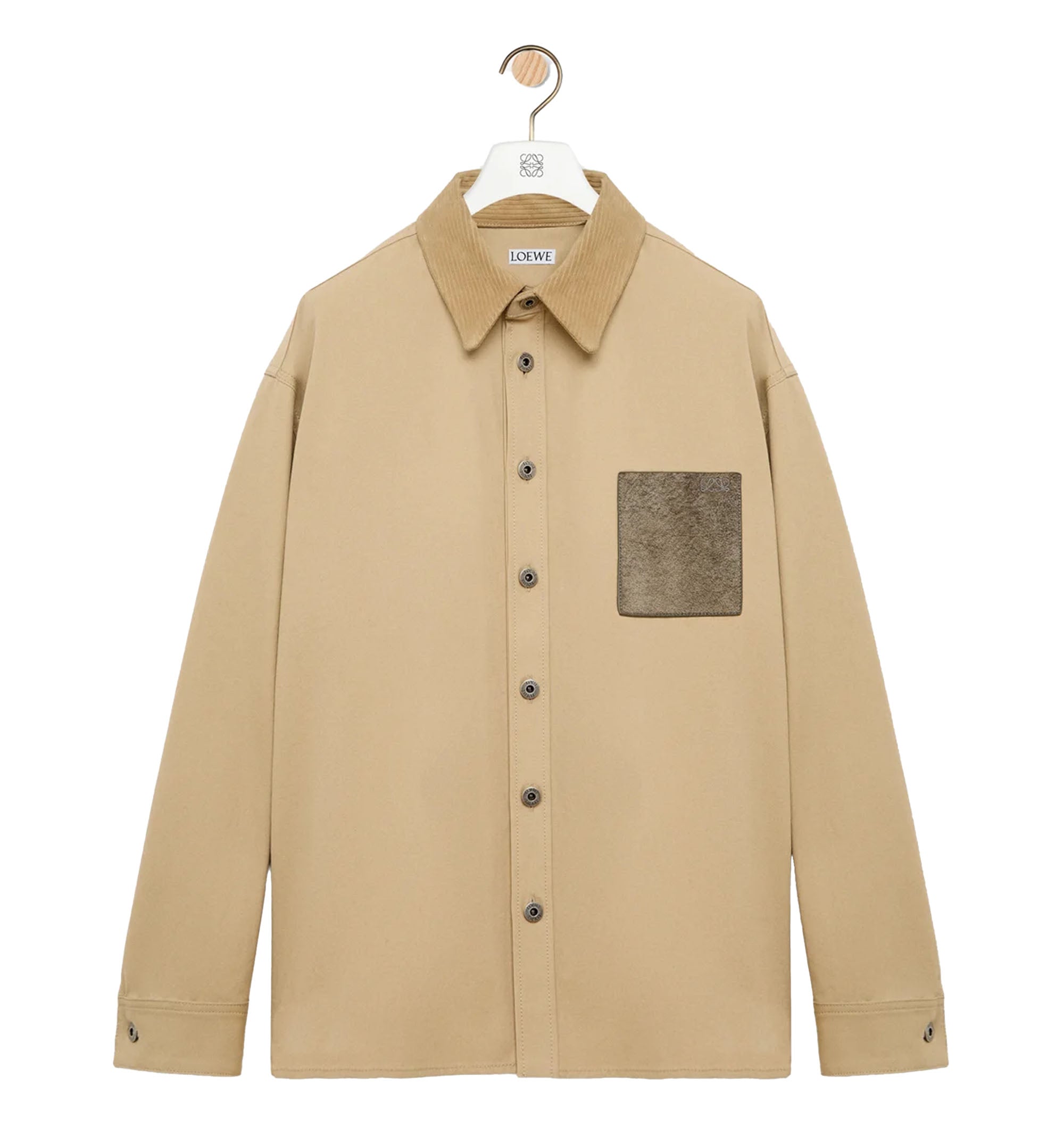 Overshirt in cotton canvas