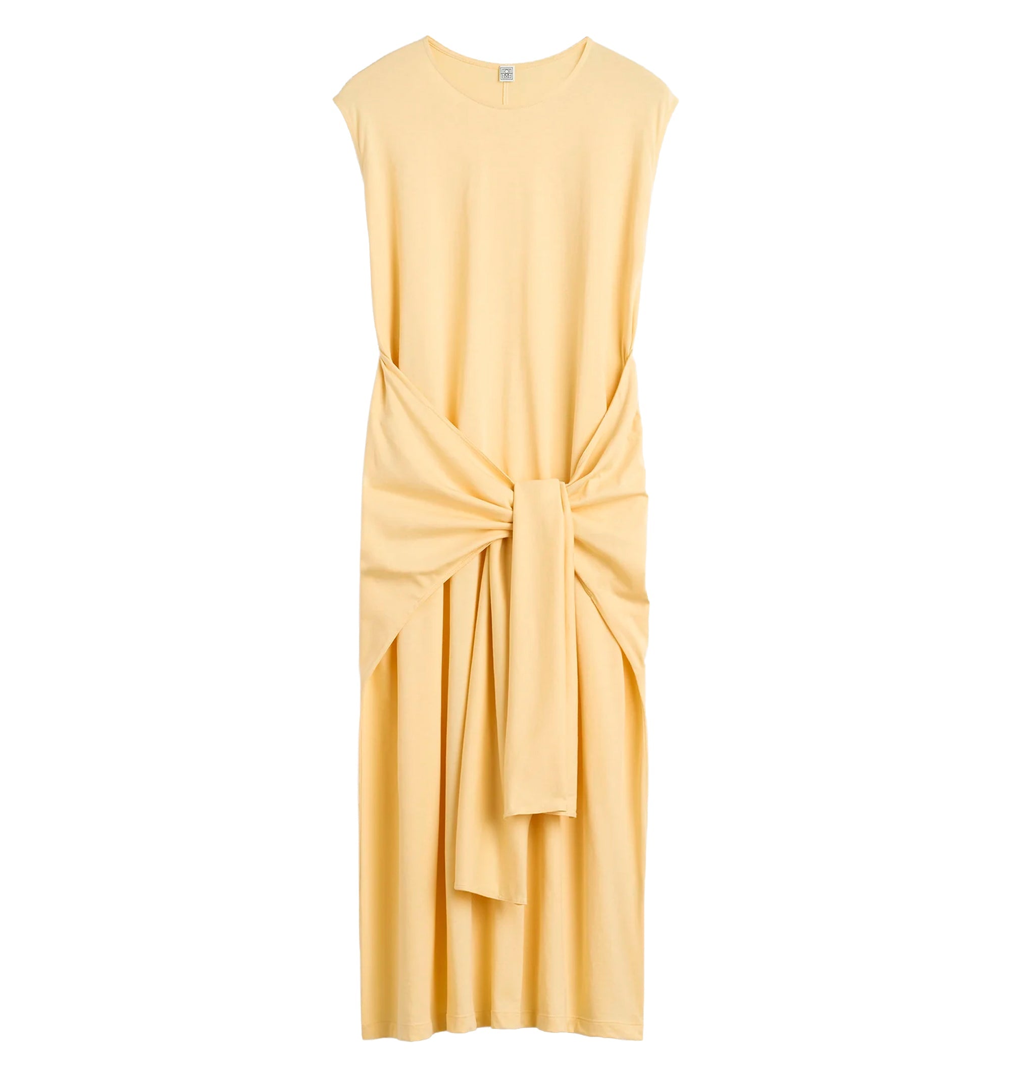 Tie-waist jersey dress buttercup