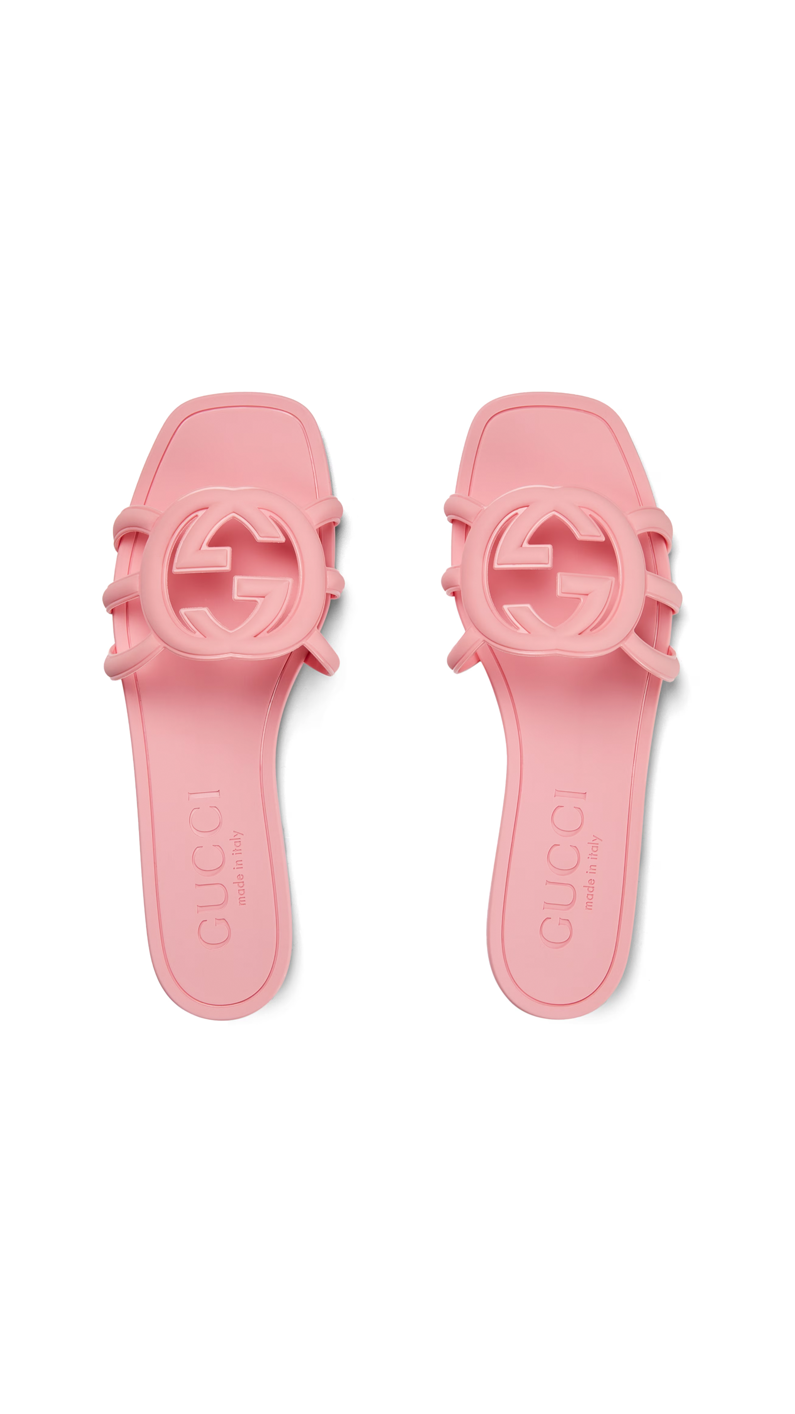 Interlocking G Rubber Slide - Pink