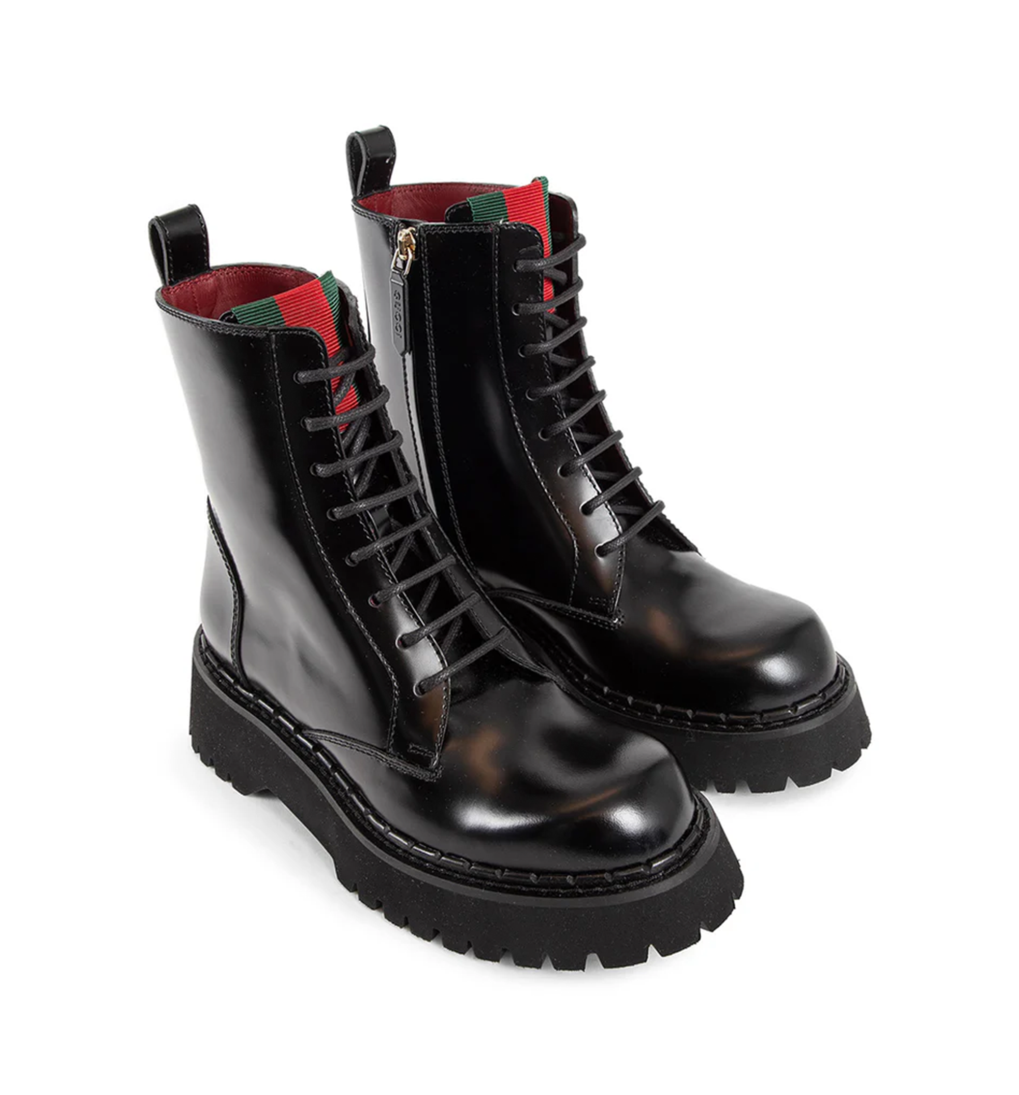 Web Shiny Leather Low Boots