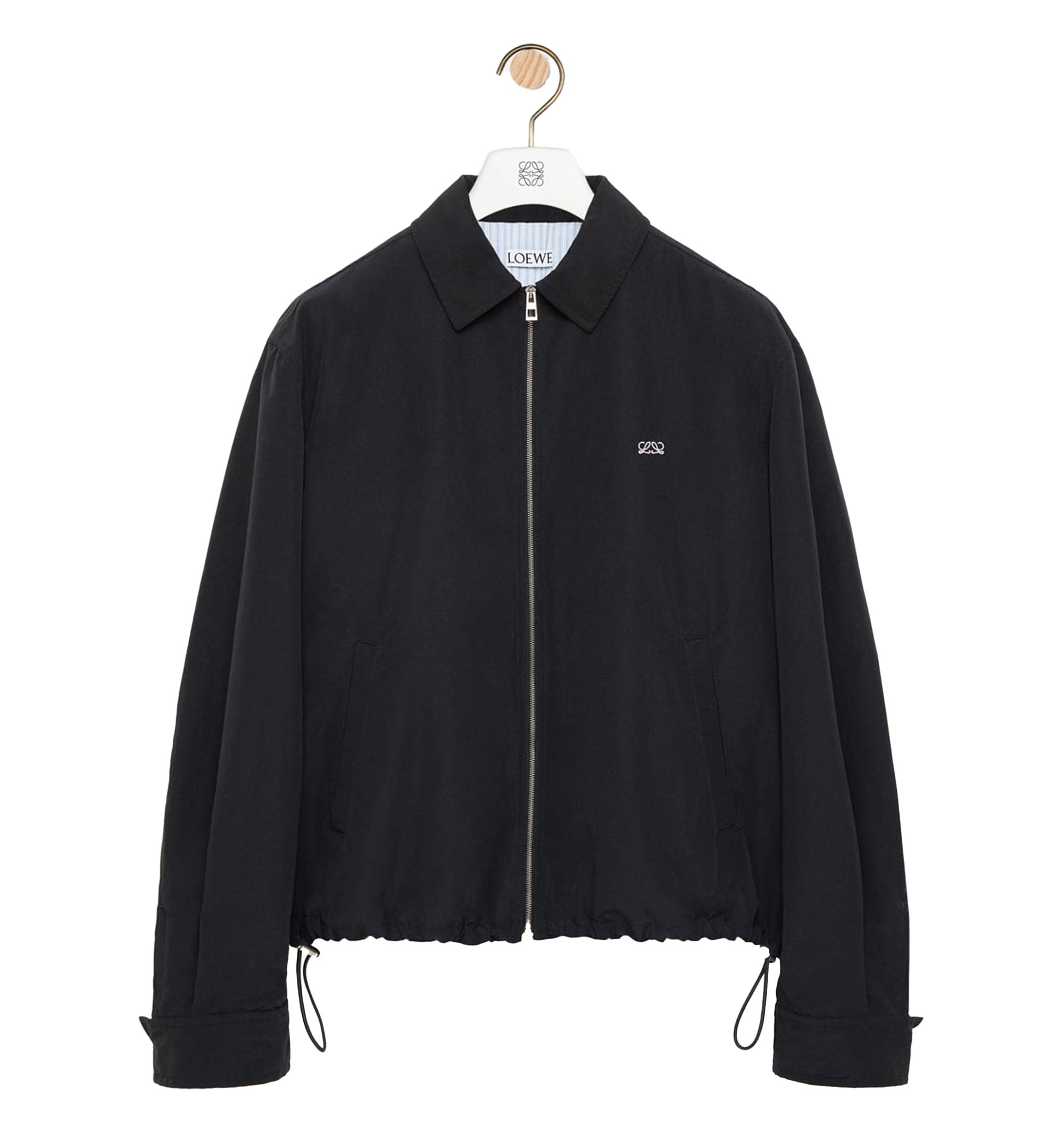 Zip-up jacket in technical cotton