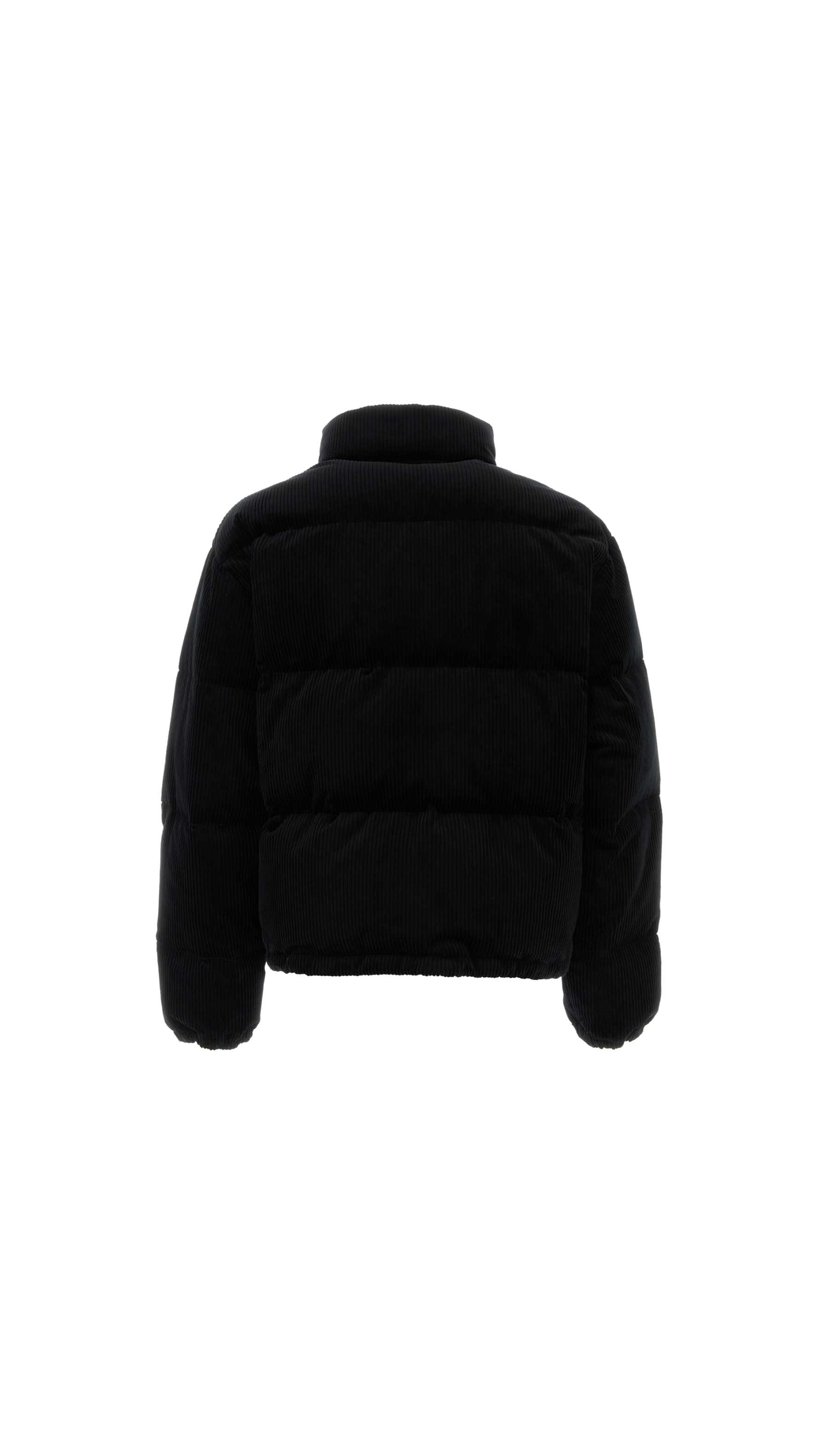 Corduroy Down Jacket - Black