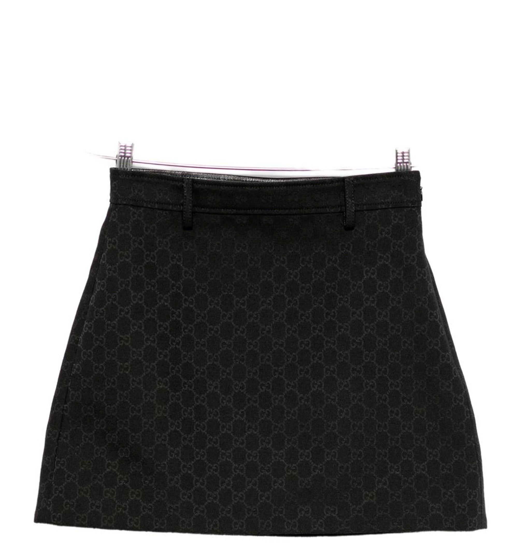 GG cotton blend mini skirt