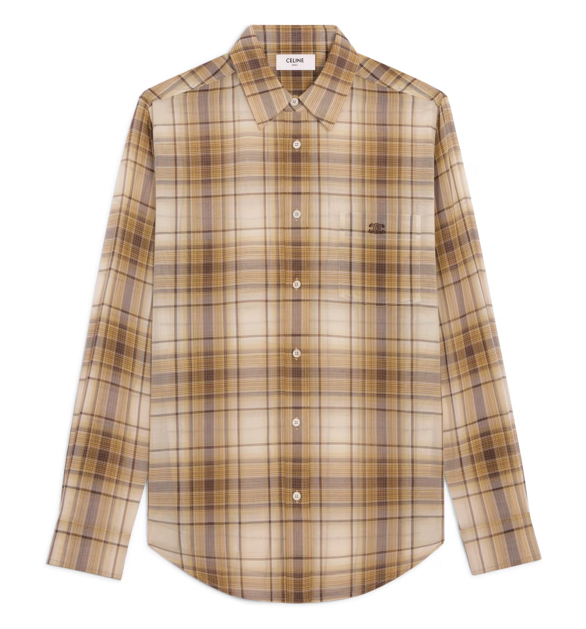 Loose Shirt In Light Checked Cotton