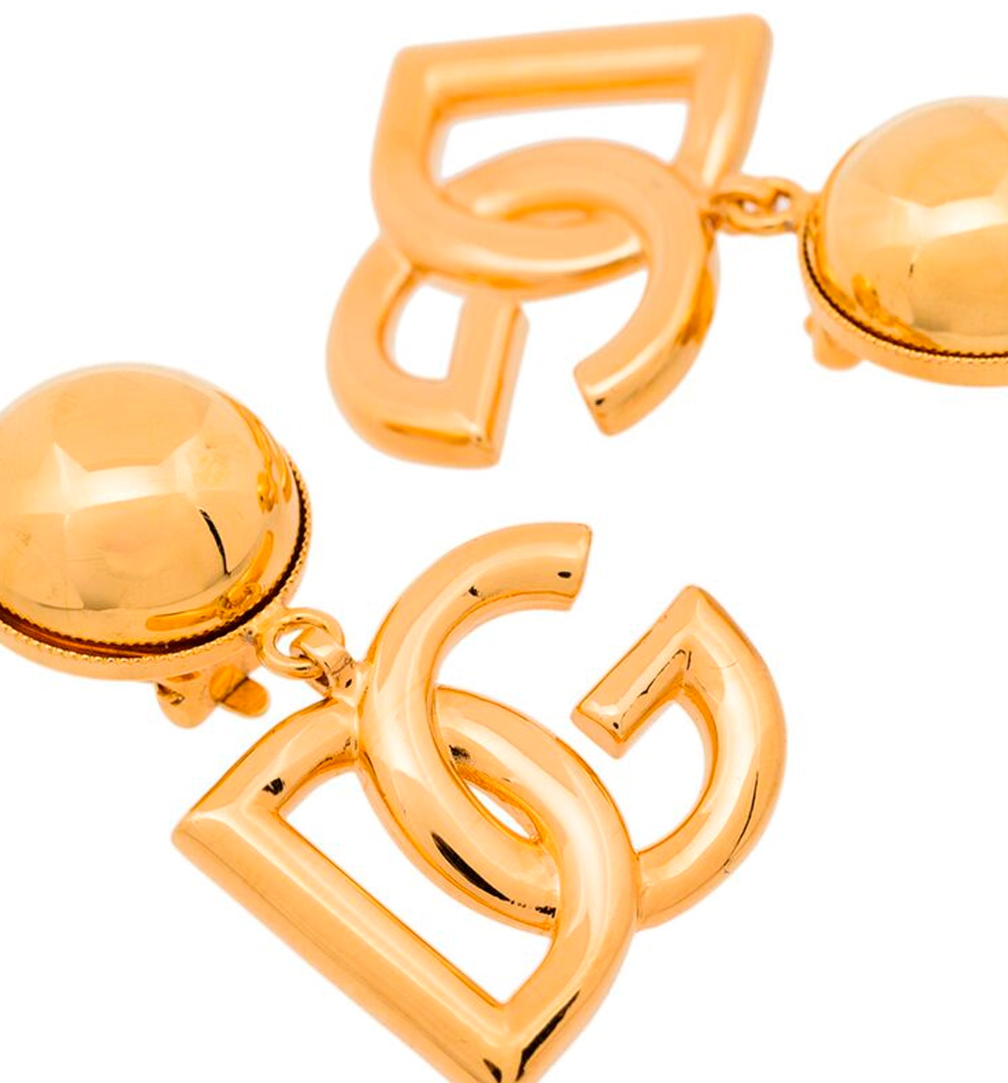 Clip-on earrings with DG logo