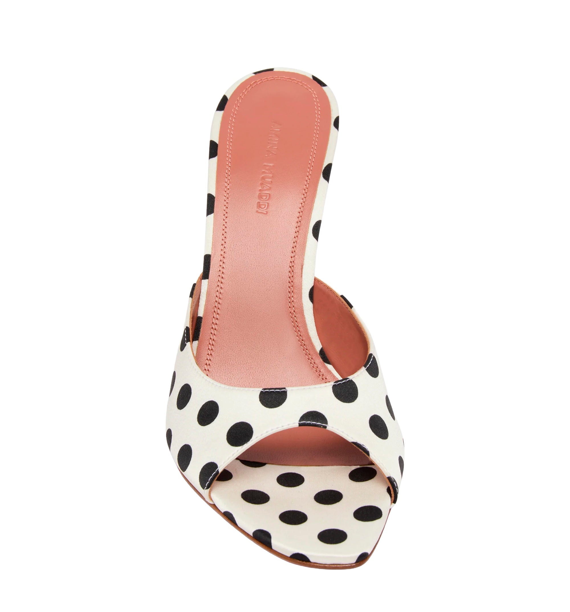 Alexa Slipper 95 Ivory Polka Dot Satin