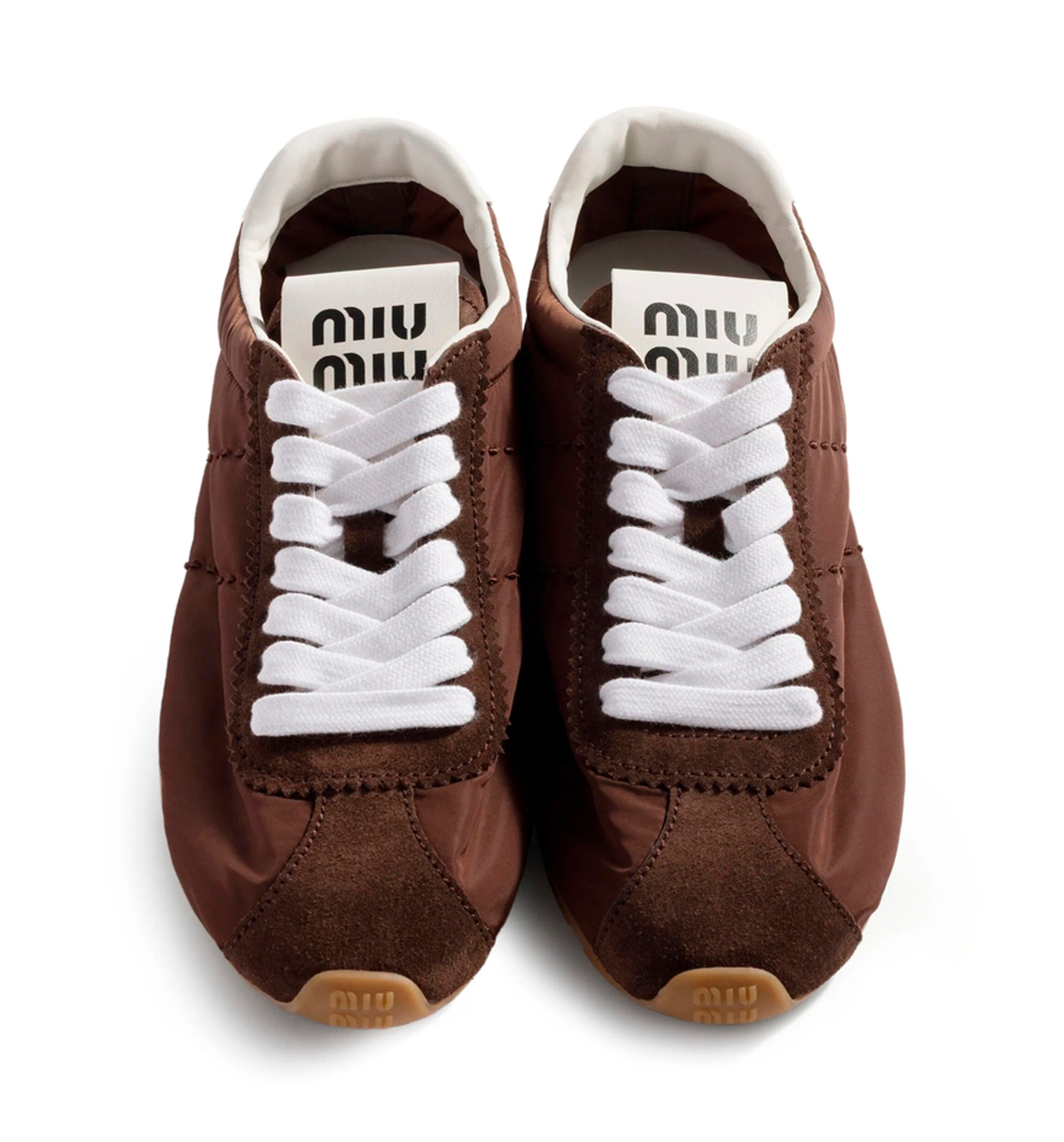 Plume technical fabric and suede sneakers