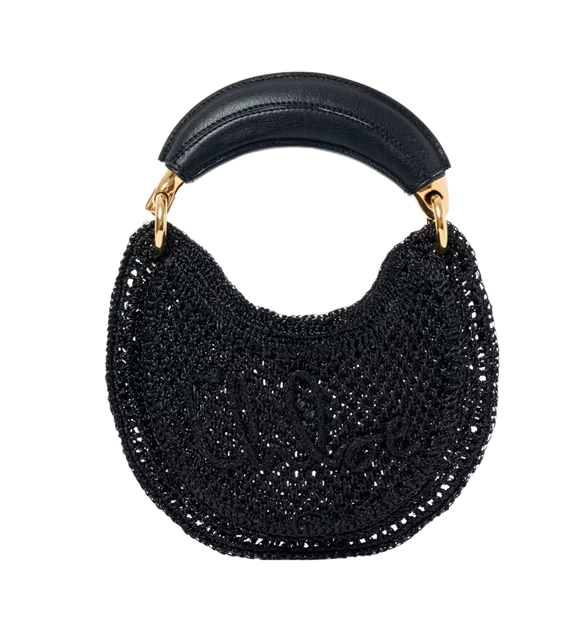 Mini Summer Banana hobo bag in glitter crochet