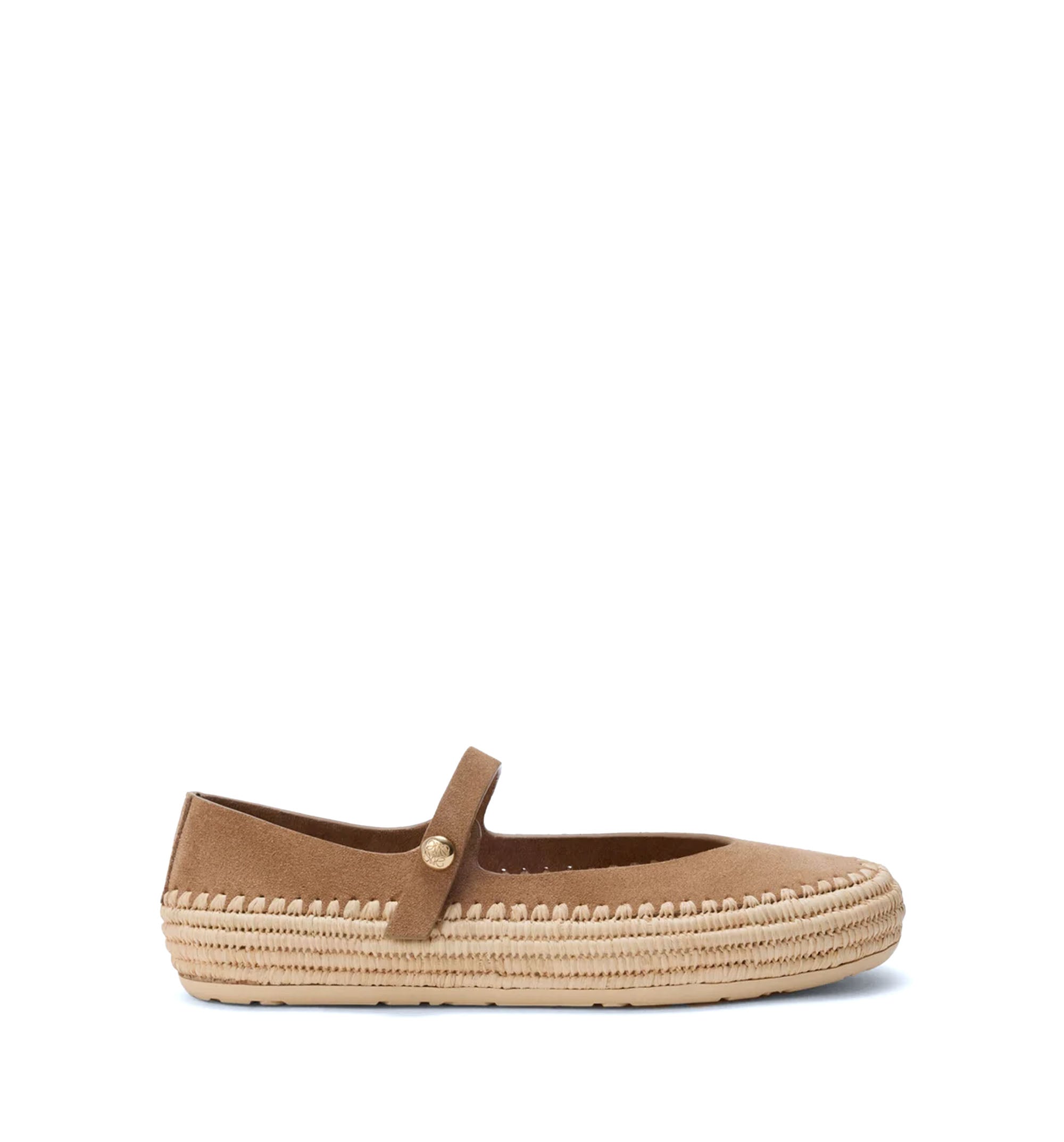 Rio Mary-Jane in suede and raffia