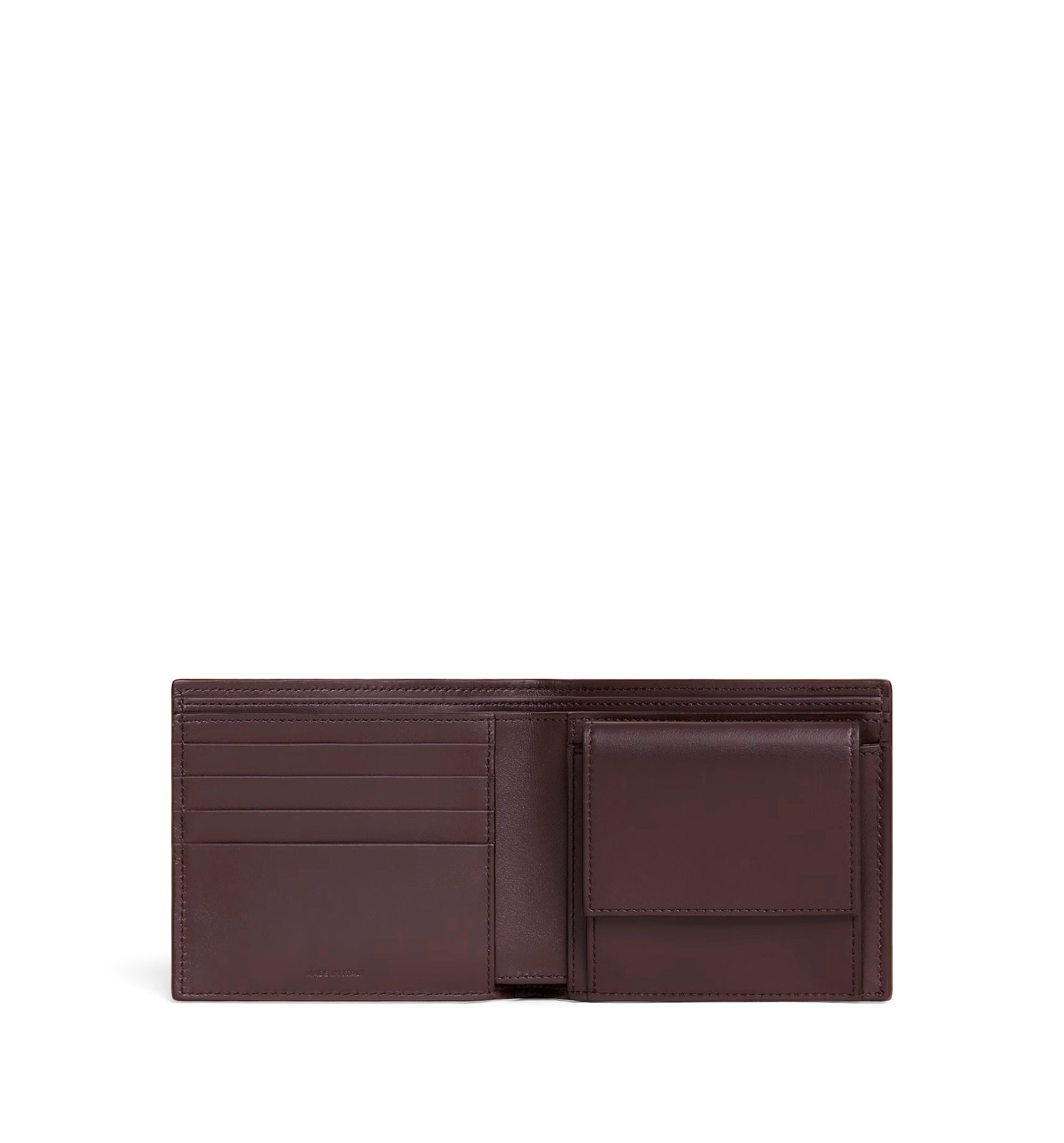 Bi-Fold Wallet In Grained Calfskin