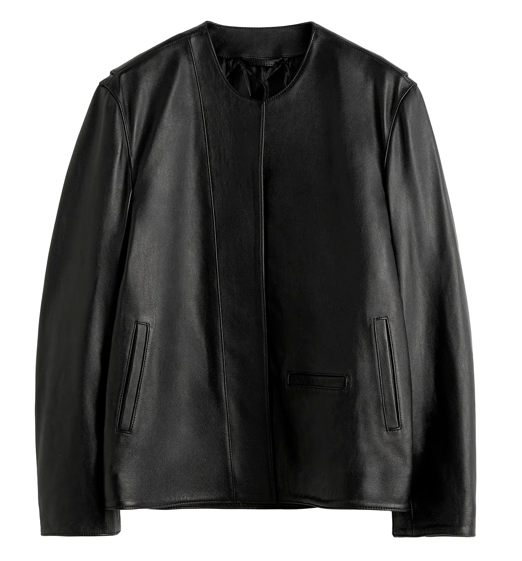 Minimal biker jacket black