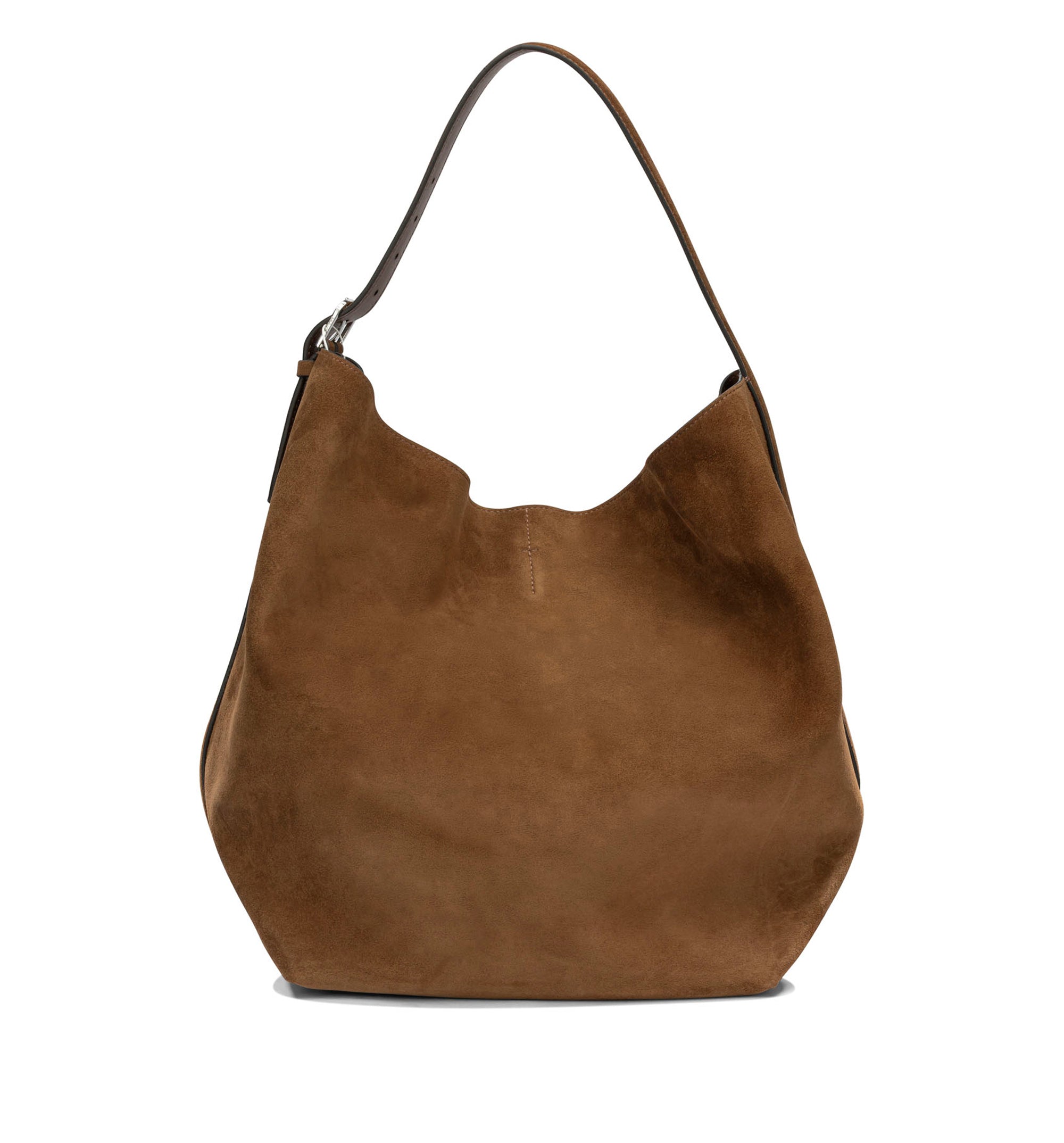 Suede medium shoulder bag