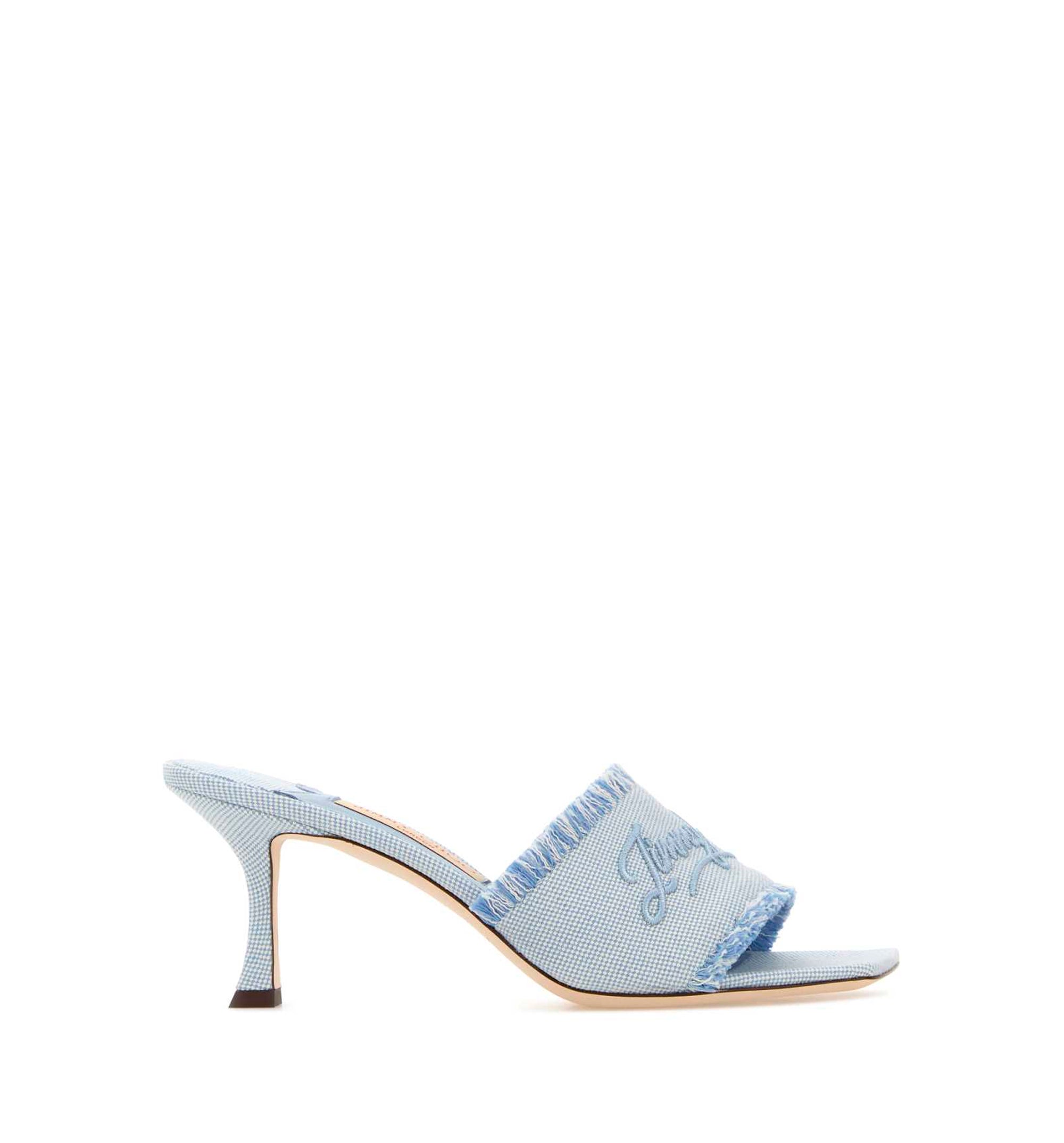 Two-tone canvas Alexia 70 mules