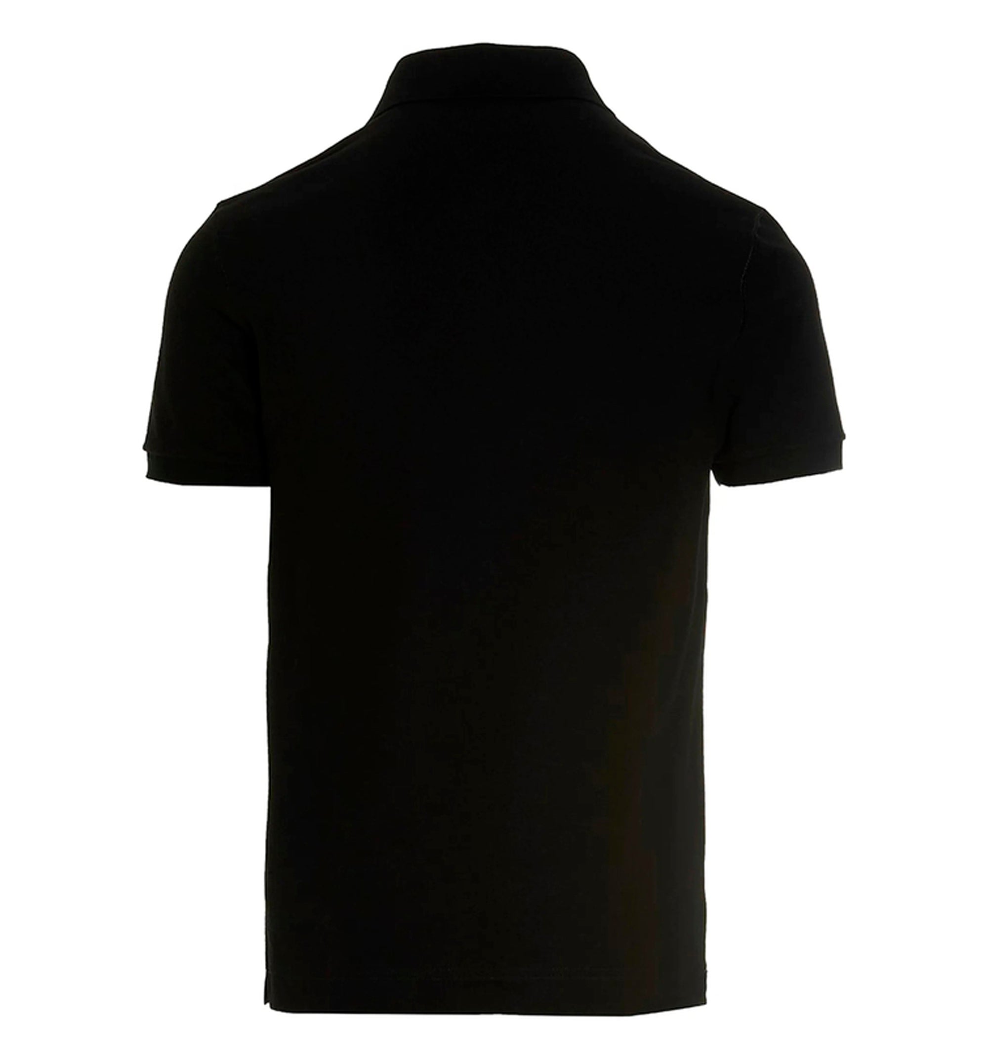Cotton piqué polo-shirt with branded tag