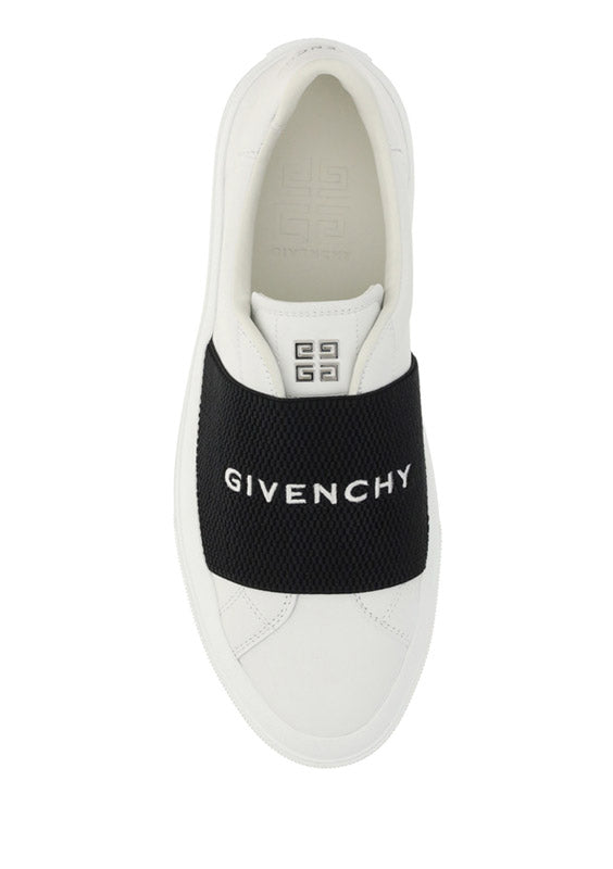 City Sport Sneakers with Givenchy Strap - White/Black