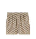 Printed polyester poplin swim shorts