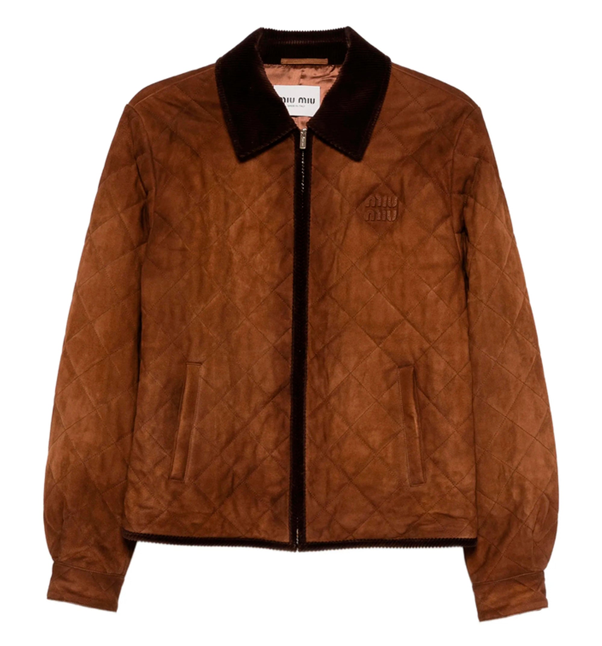 Suede blouson jacket