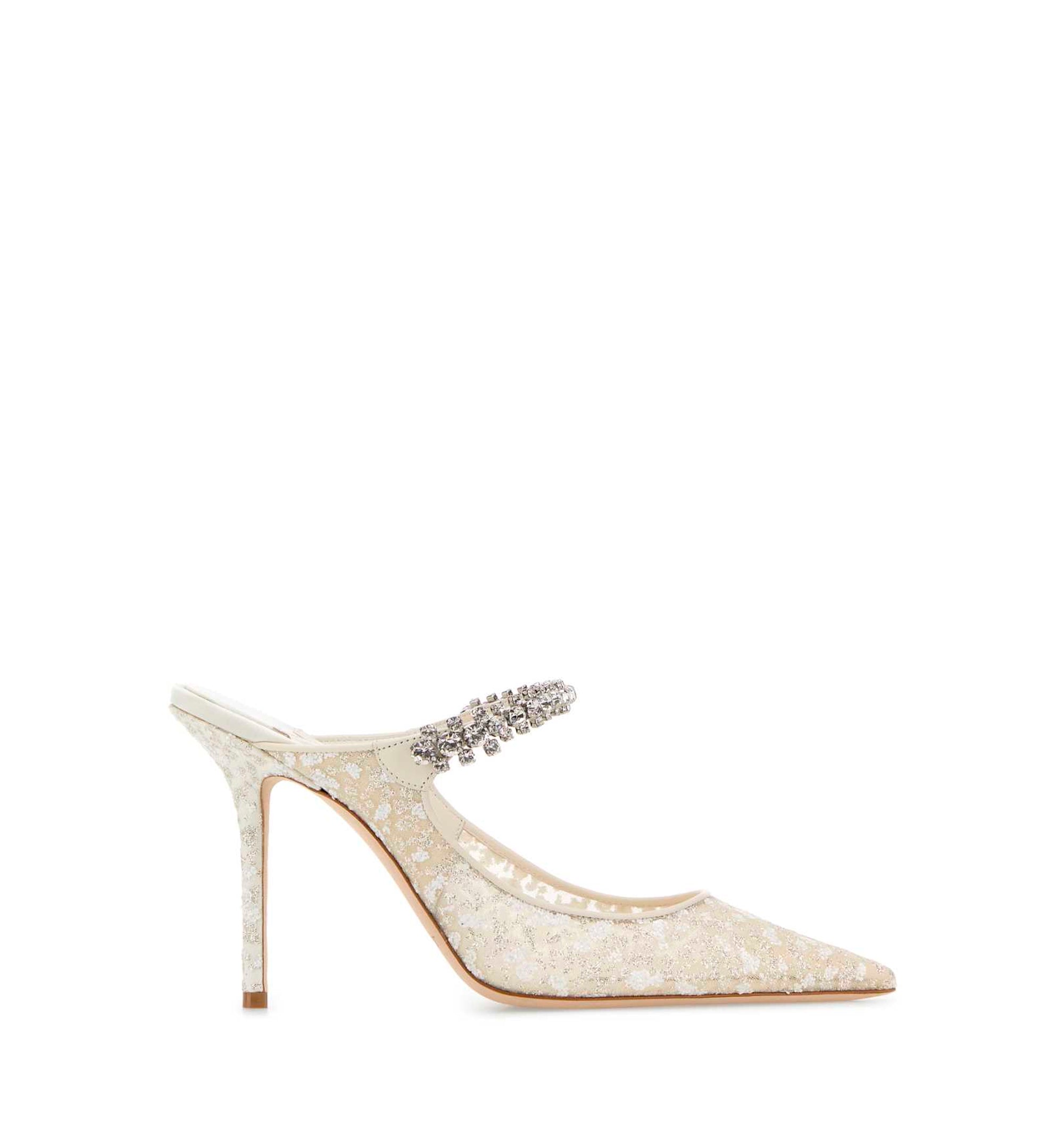 Embellished mesh Bing 100 mules