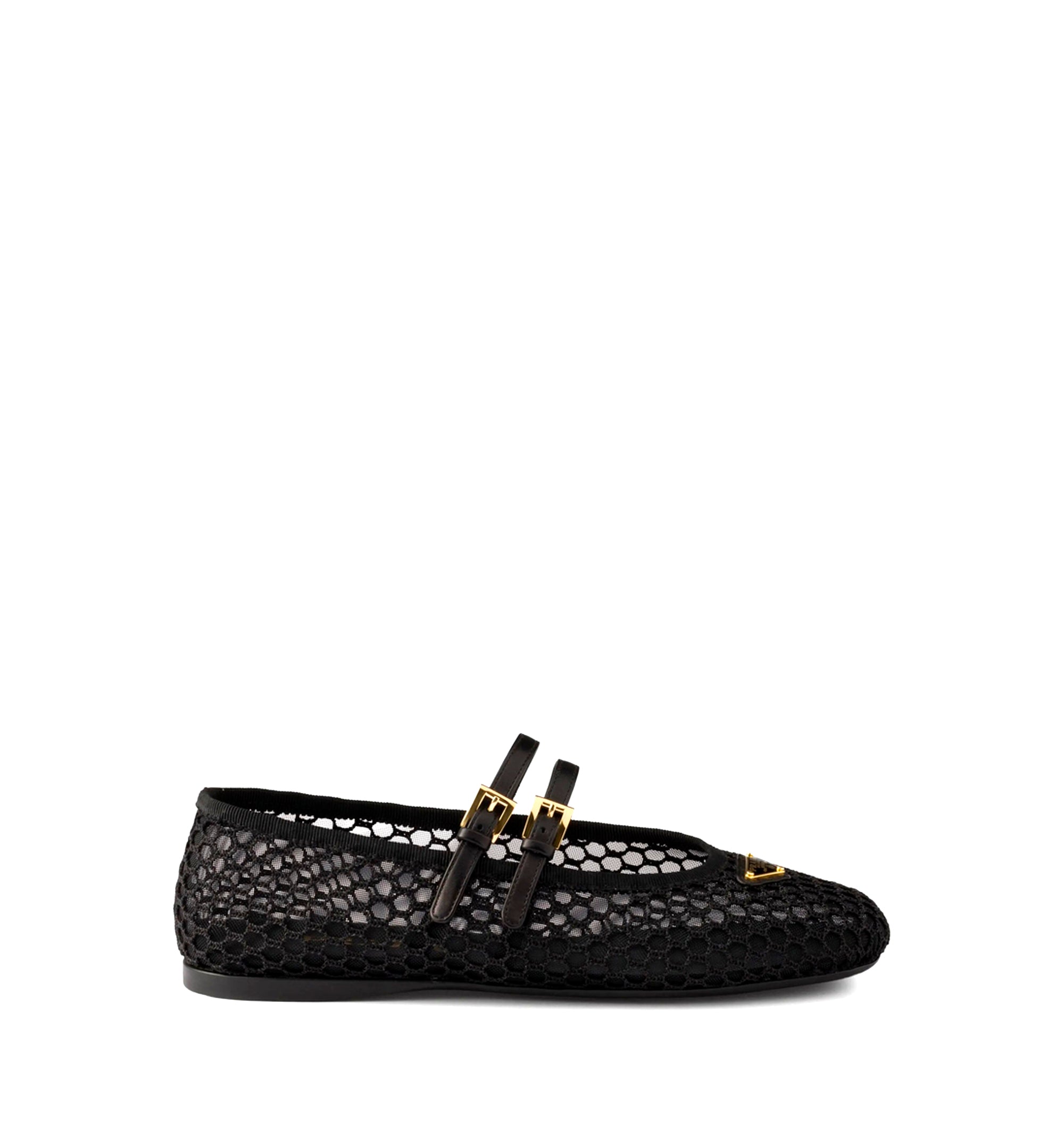 Mesh fabric ballerinas
