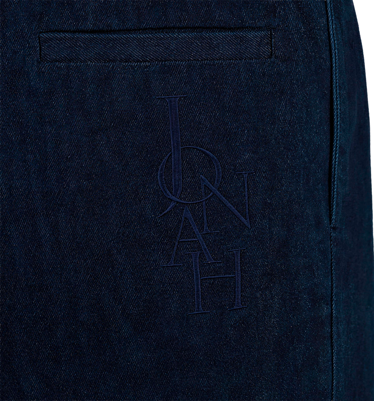 Drawstring Jeans with Embroidered Logo
