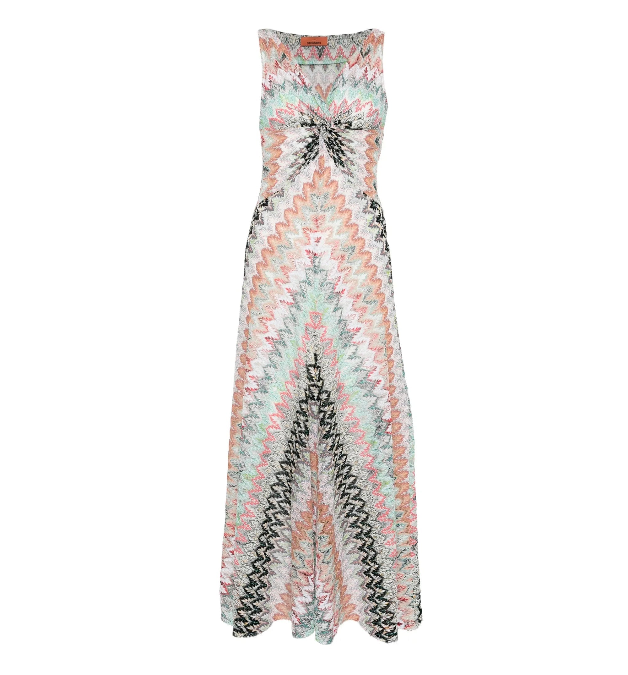 Sleeveless Zigzag Maxi Dress