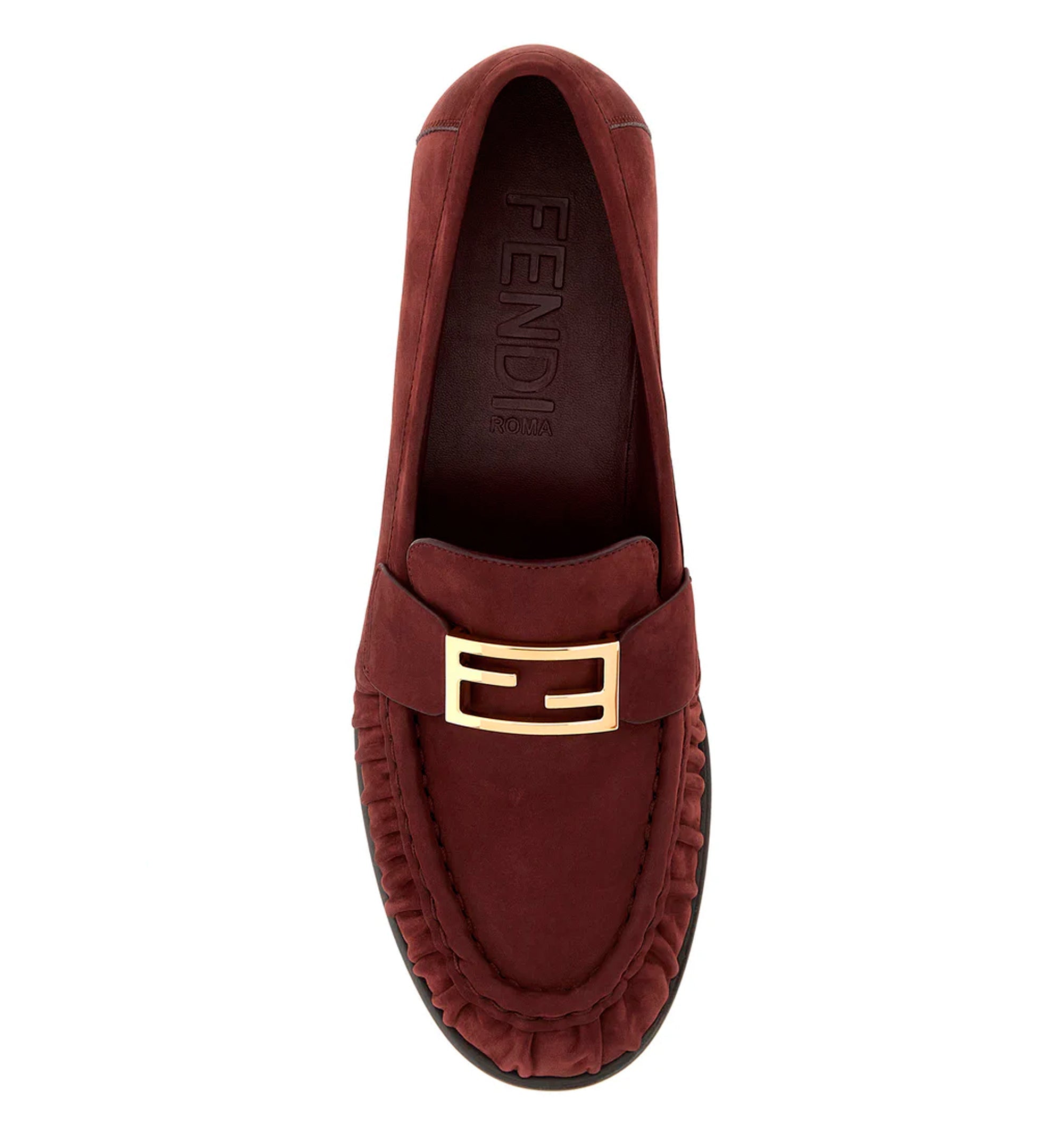 Chocolate suede loafers