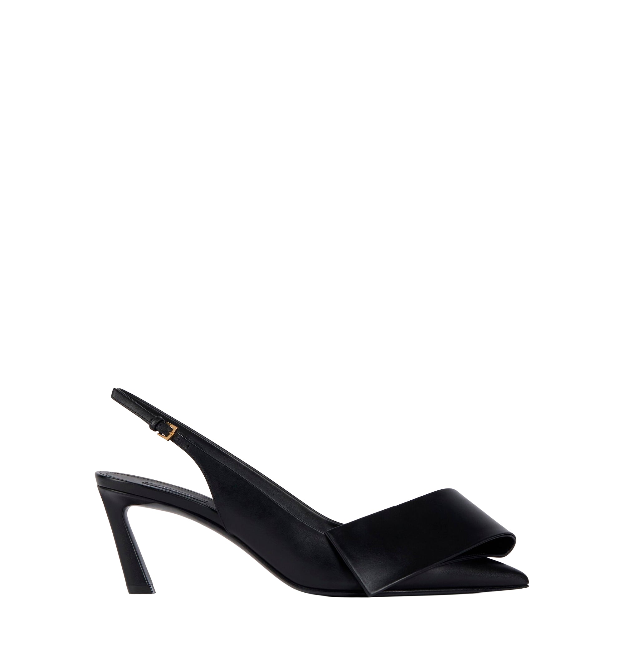 Twisted Ribbon slingbacks pumps in leather