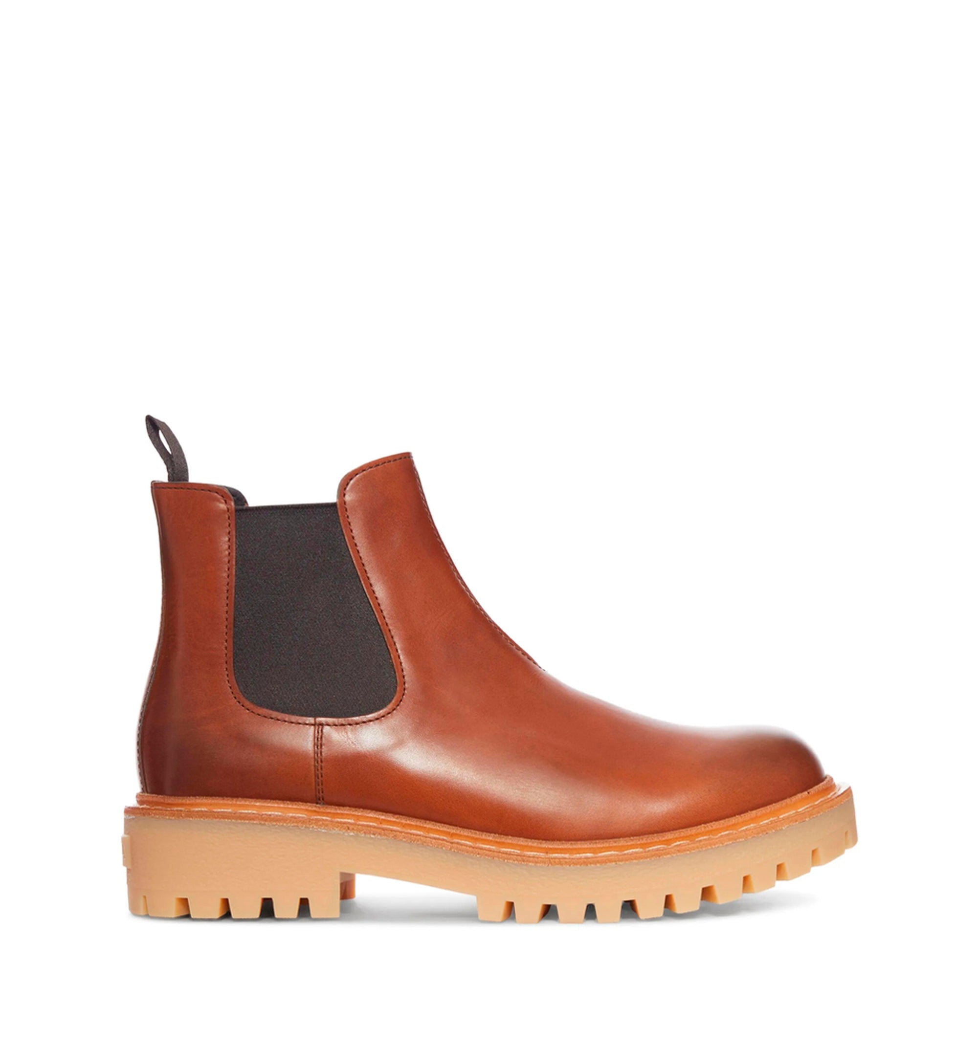 Elastic-panel Leather Chelsea Boots