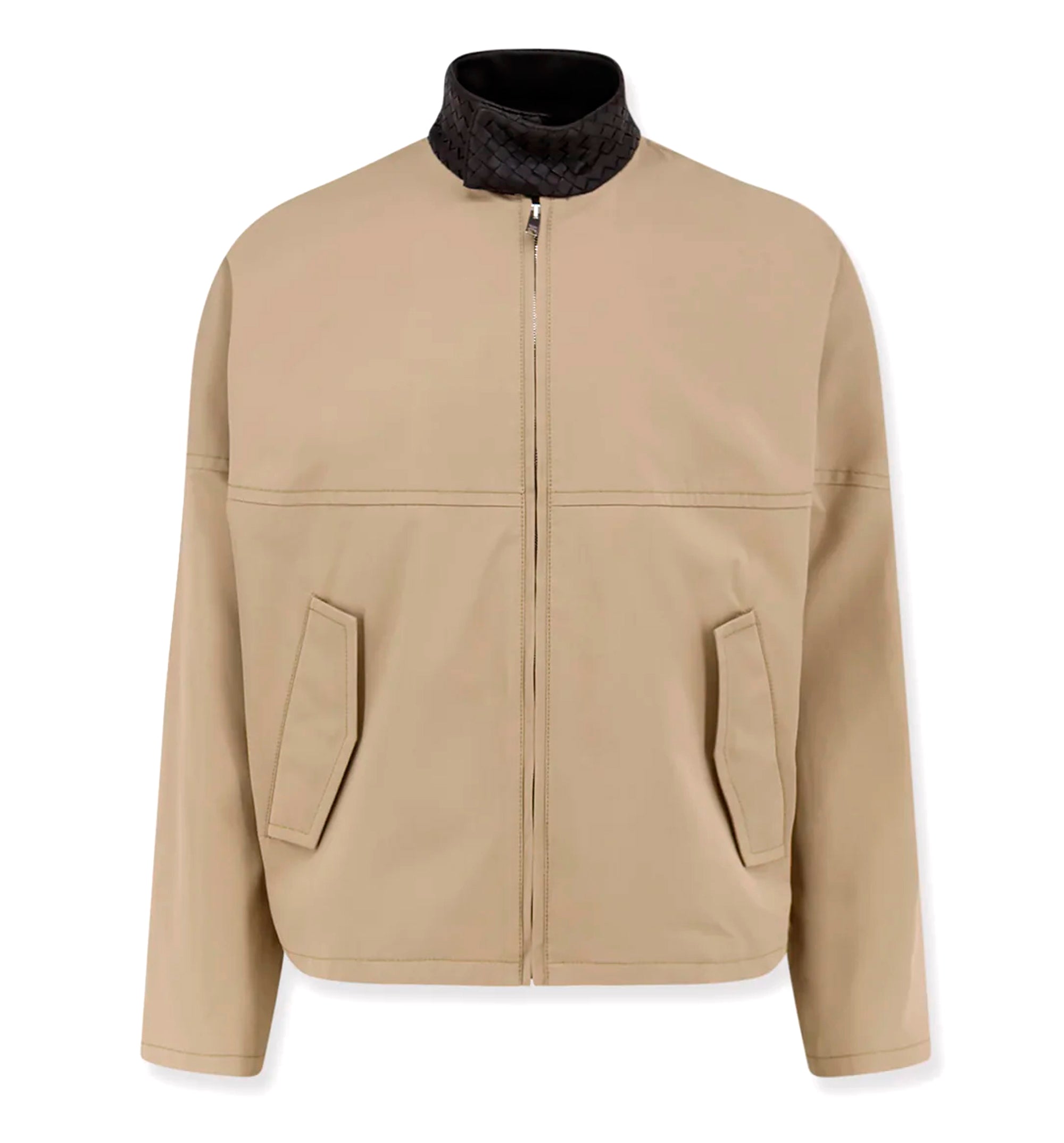 Jacket with intrecciato details
